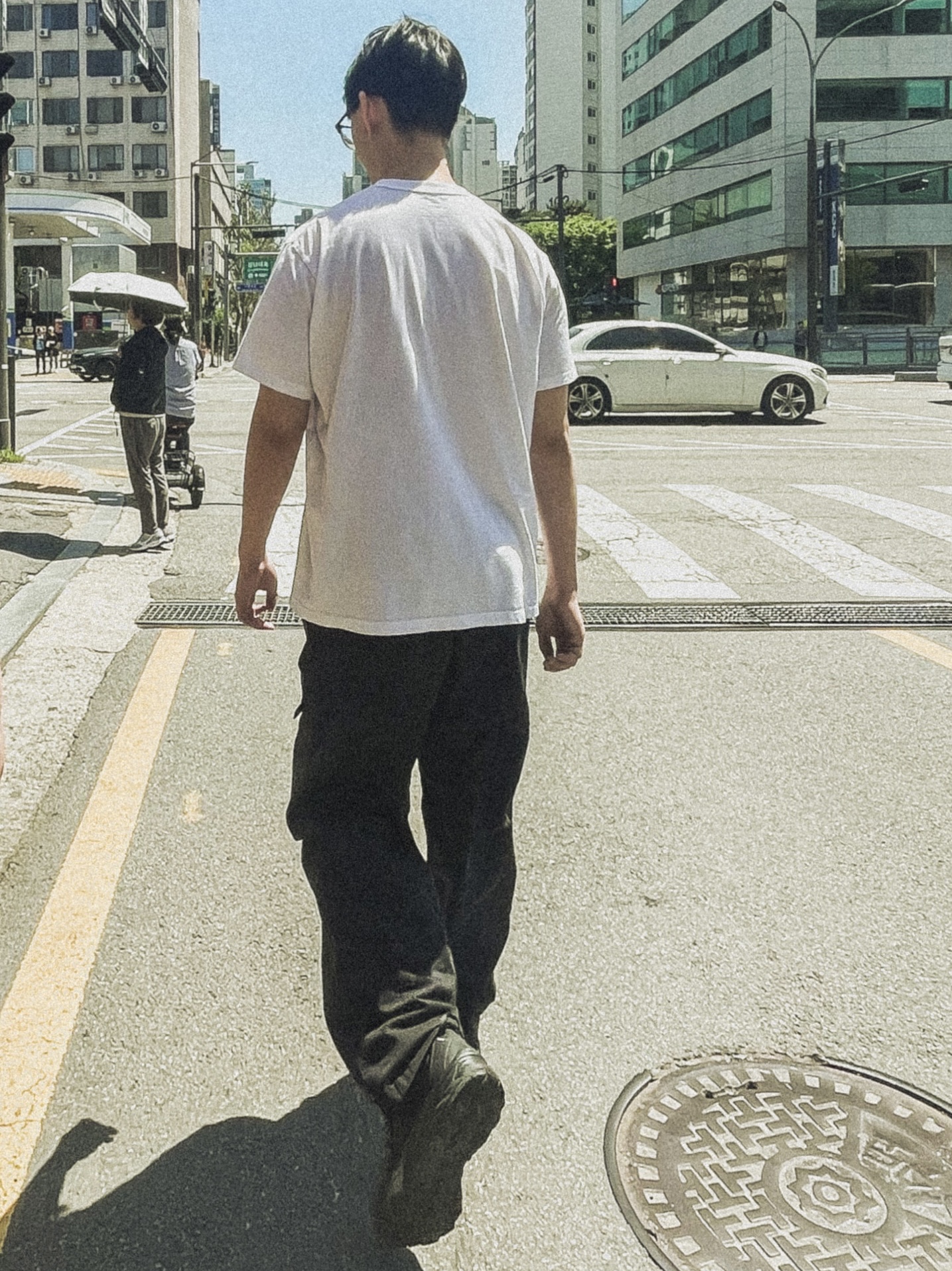 Gramicci EQT Pant Black, Asics Gel-Venture 9 Black - 4E Extra Wide 착용 스타일