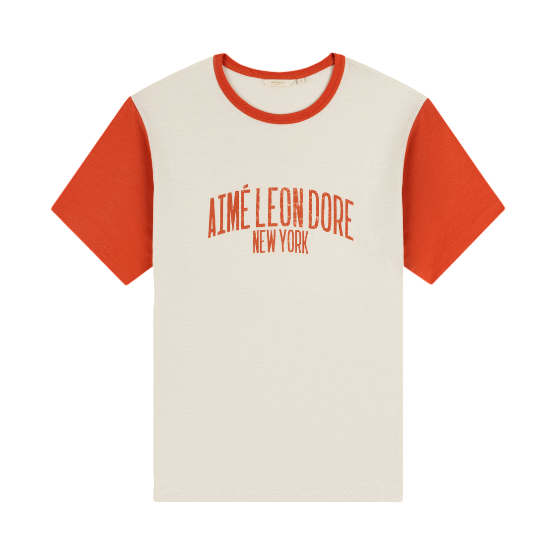 에메 레온 도르 워시드 링거 티셔츠 코코넛 밀크 파프리카(Aime Leon Dore Washed Ringer T-Shirt Coconut Milk Paprika)