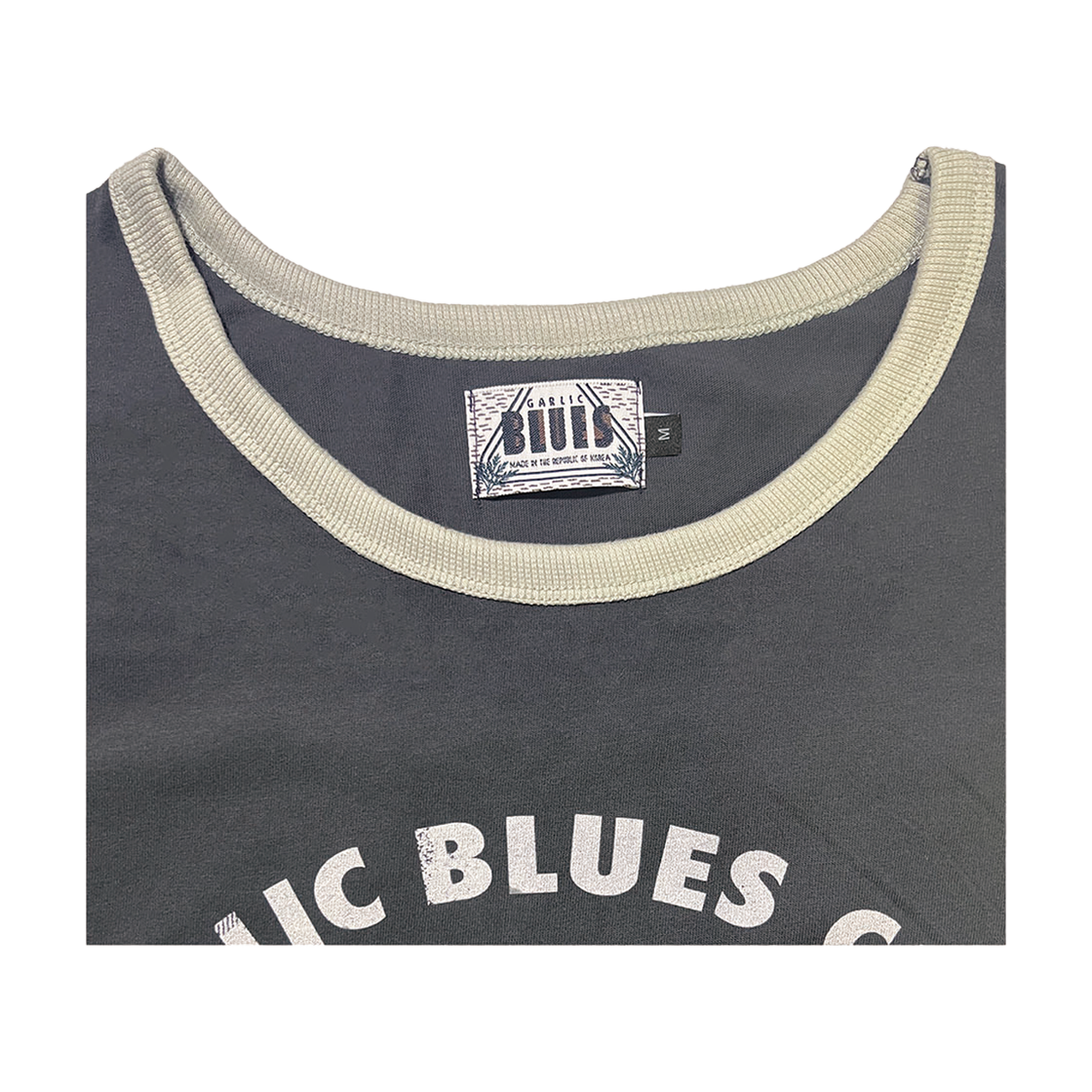 갈릭블루스 03 "플라잉" 링거 티셔츠 차콜(GARLICBLUES 03 "Flying" Ringer T-Shirt Charcoal) - 2