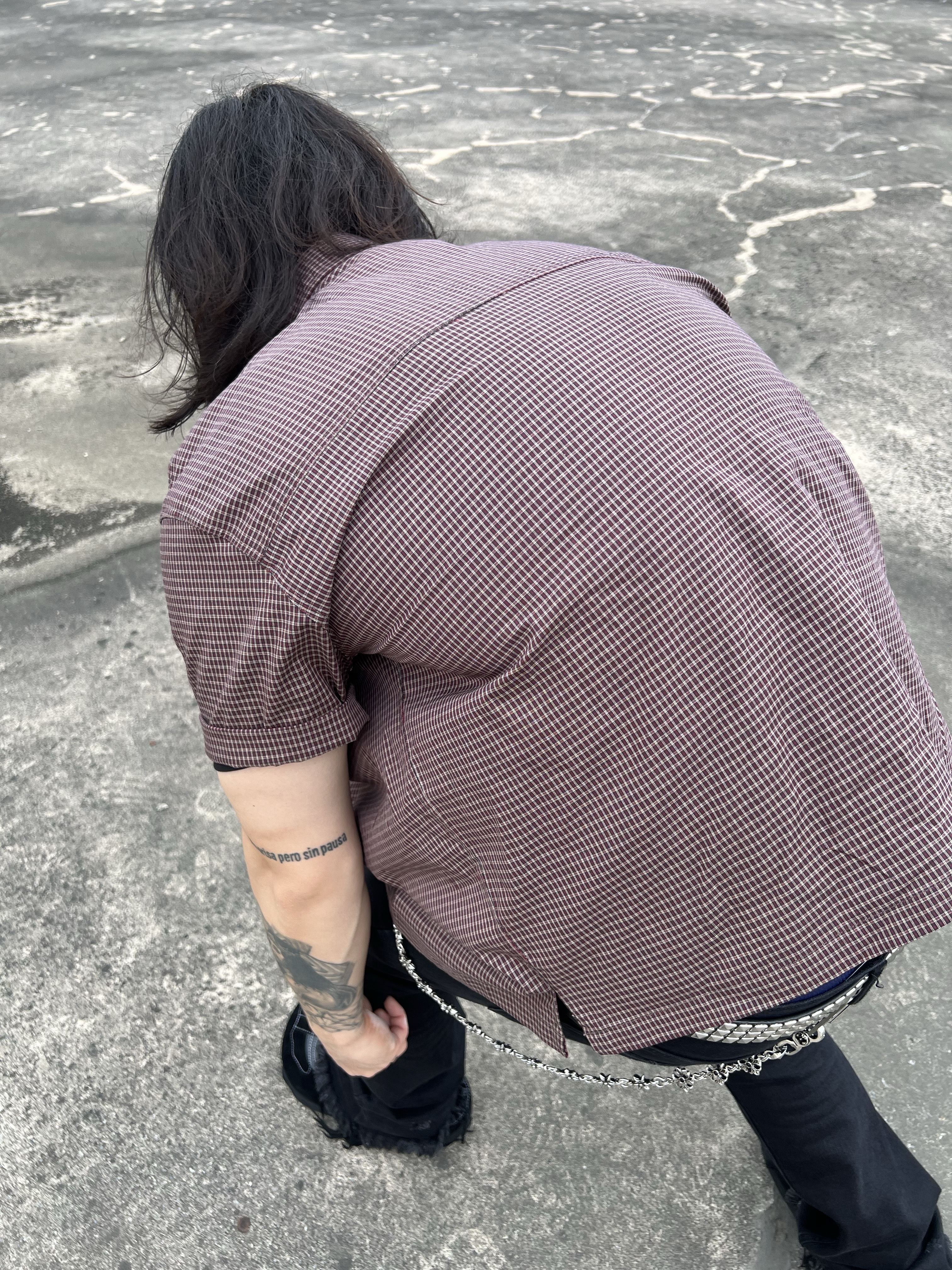 Undermycar Crewgu Double Layered Flared Jeans Moonless Night - 23FW 착용 스타일 - 5
