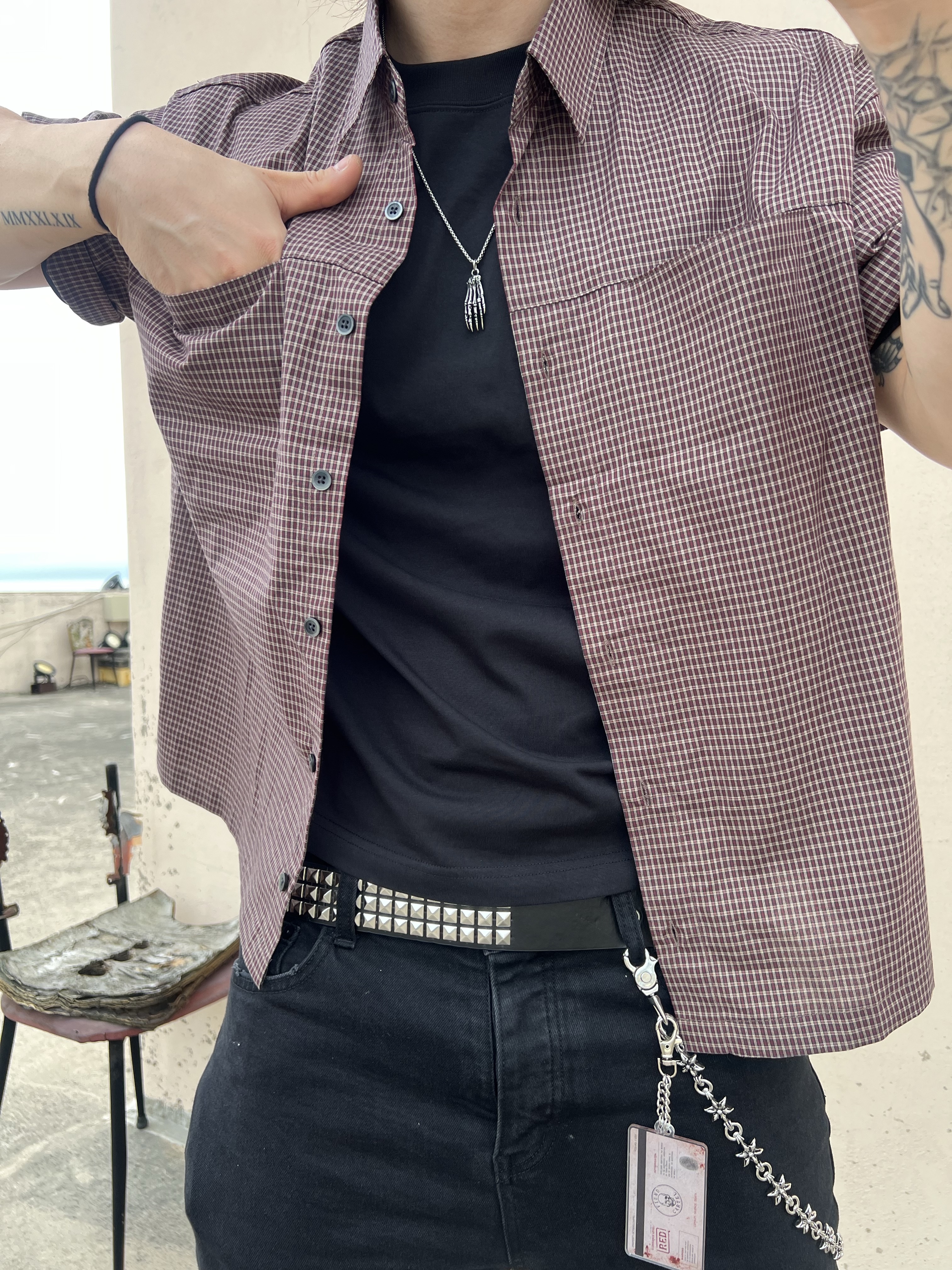 Undermycar Crewgu Double Layered Flared Jeans Moonless Night - 23FW 착용 스타일 - 2