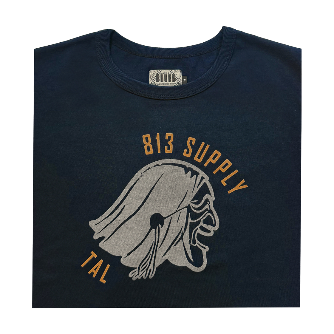 갈릭블루스 하회 탈 티셔츠 네이비(GARLICBLUES Hahoe Tal T-Shirt Navy) - 3