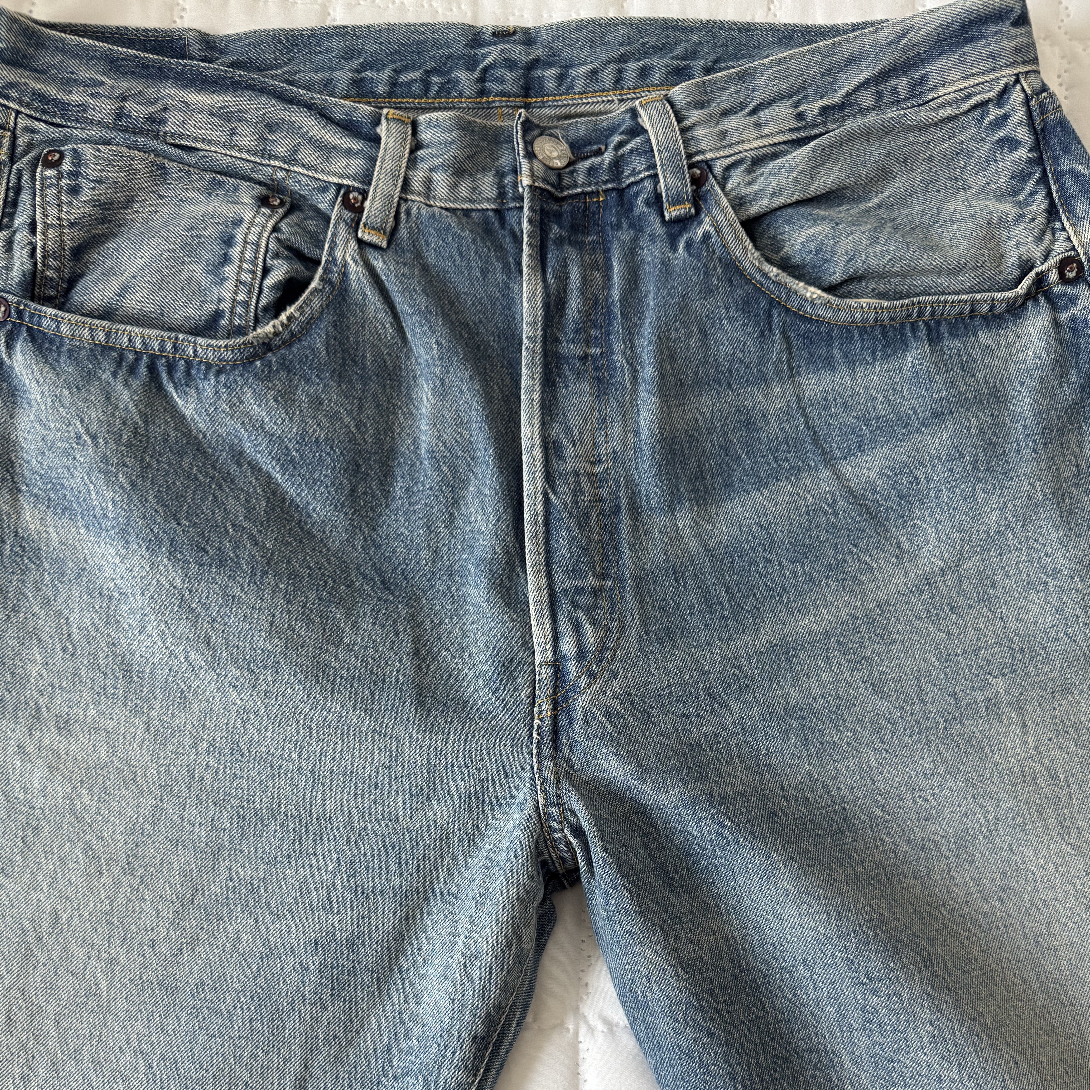 Levi's 1955 501 Jeans Dornick Blue 착용 스타일 - 3