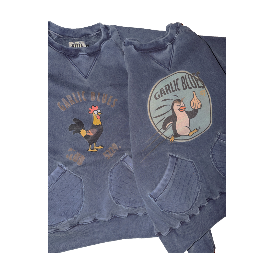 갈릭블루스 갈릭 치킨 포켓 레글런 스웻 셔츠(GARLICBLUES Garlic Chicken Pocket Raglan Sweat Shirt) - 6
