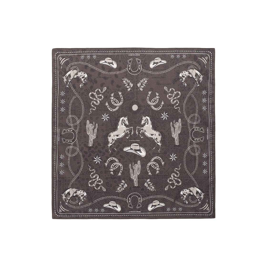 더바이닐하우스 TVH 웨스턴 패턴 반다나 브라운(Thevinylhouse TVH Western Pattern Bandana Brown)
