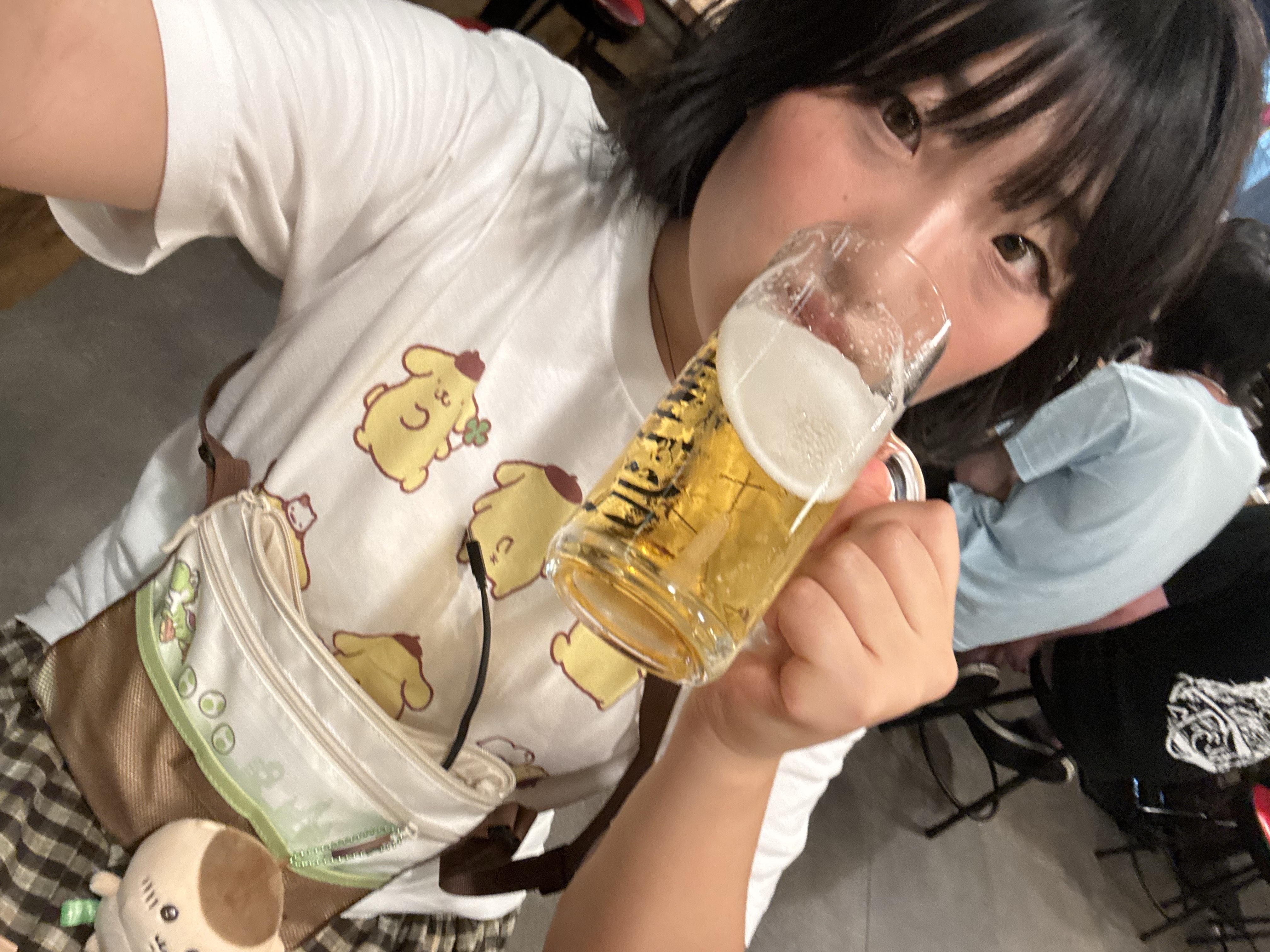 COYSEIO Mori Check Skirt Brown, Chiikawa PUN. Mascot Keyring Kurimanju 착용 스타일 - 2