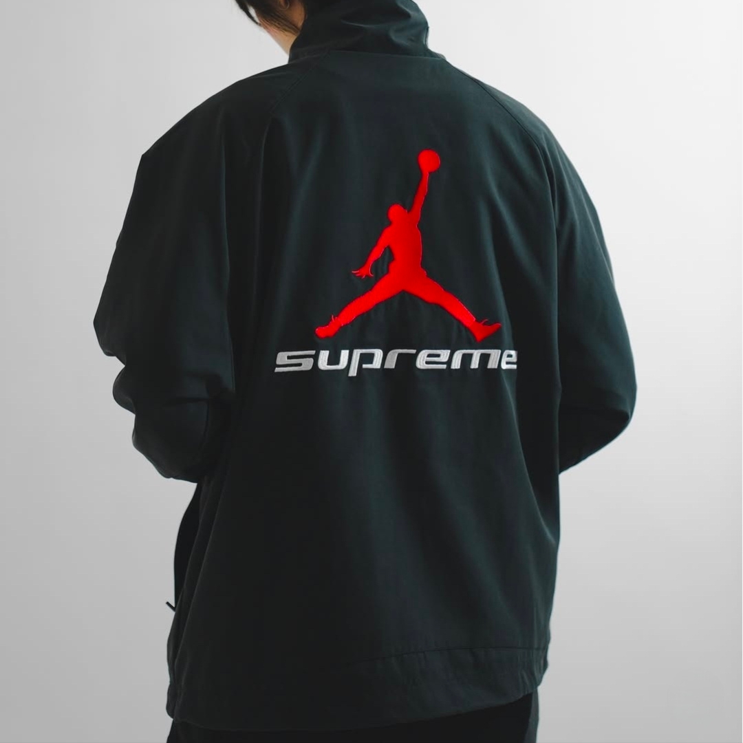 Supreme x Jordan Track Jacket Black - 26SS 착용 스타일 - 5