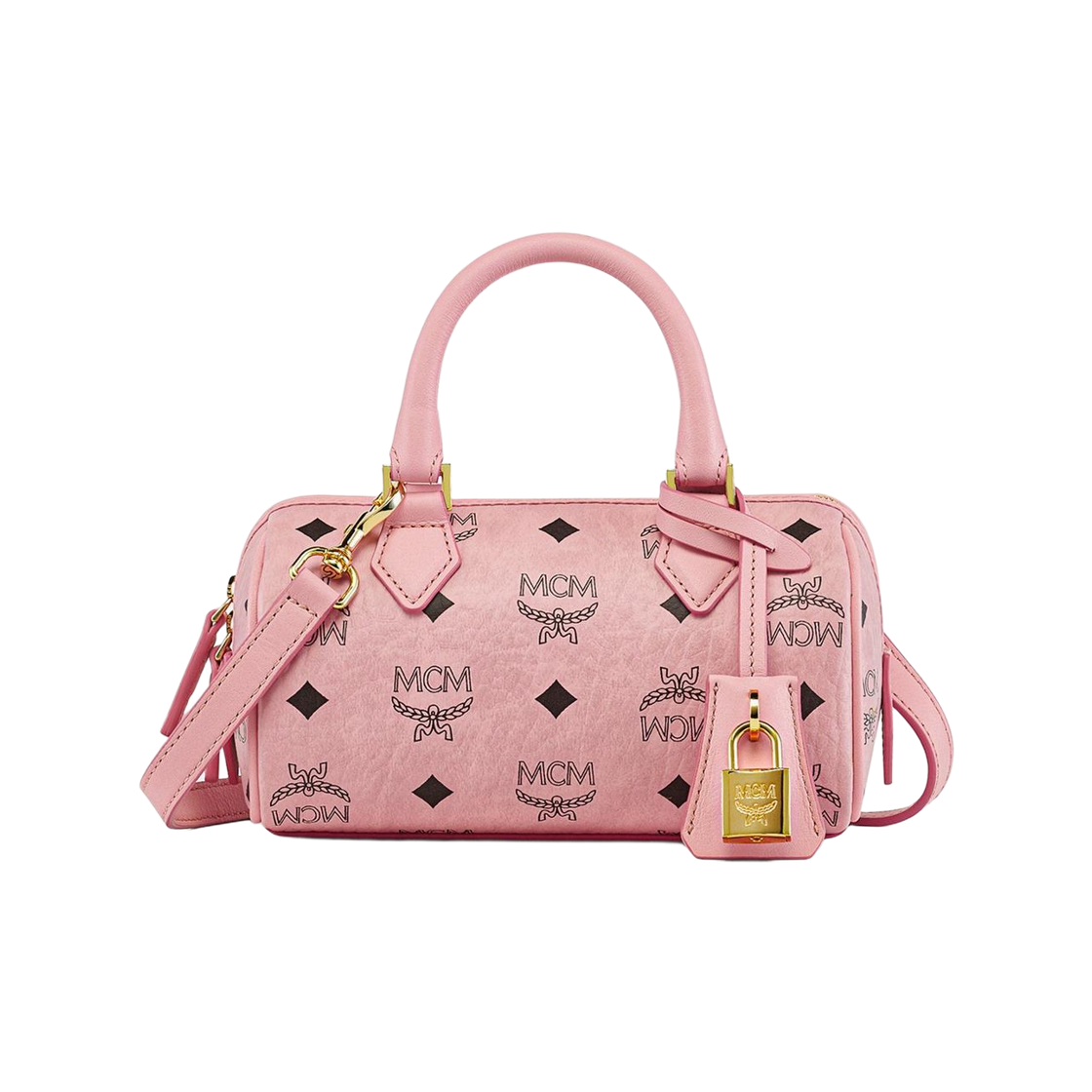 엠씨엠 비세토스 미니 엘라 보스턴백  소프트 핑크(MCM Ella Boston Bag in Visetos Mini Soft Pink) - 1