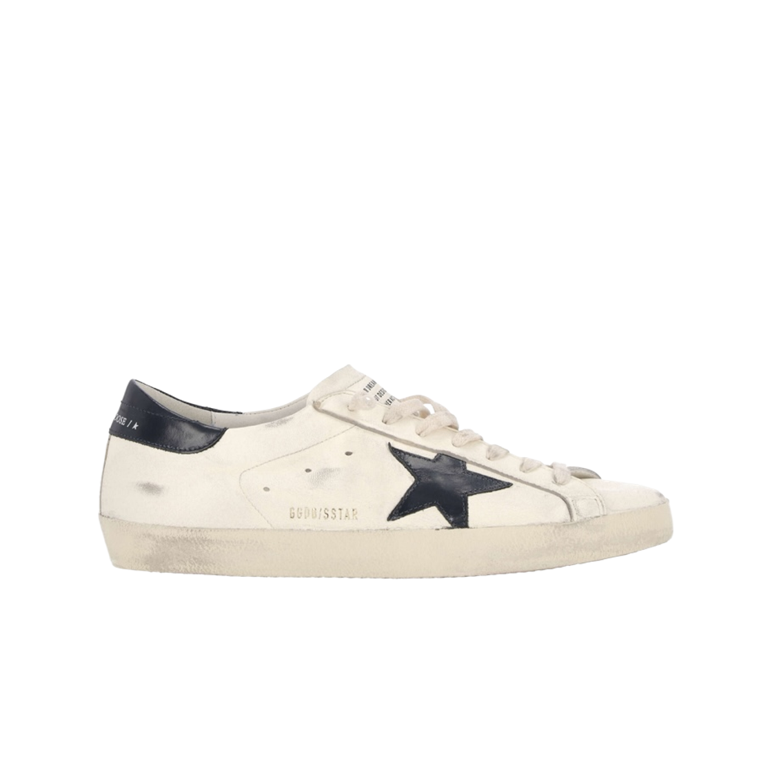 [17% 쿠폰] 골든구스 슈퍼스타 베이지 나이트 블루탭 스니커즈([17% 쿠폰] Golden Goose Superstar Beige Night Blue Heel Tab Sneakers)
