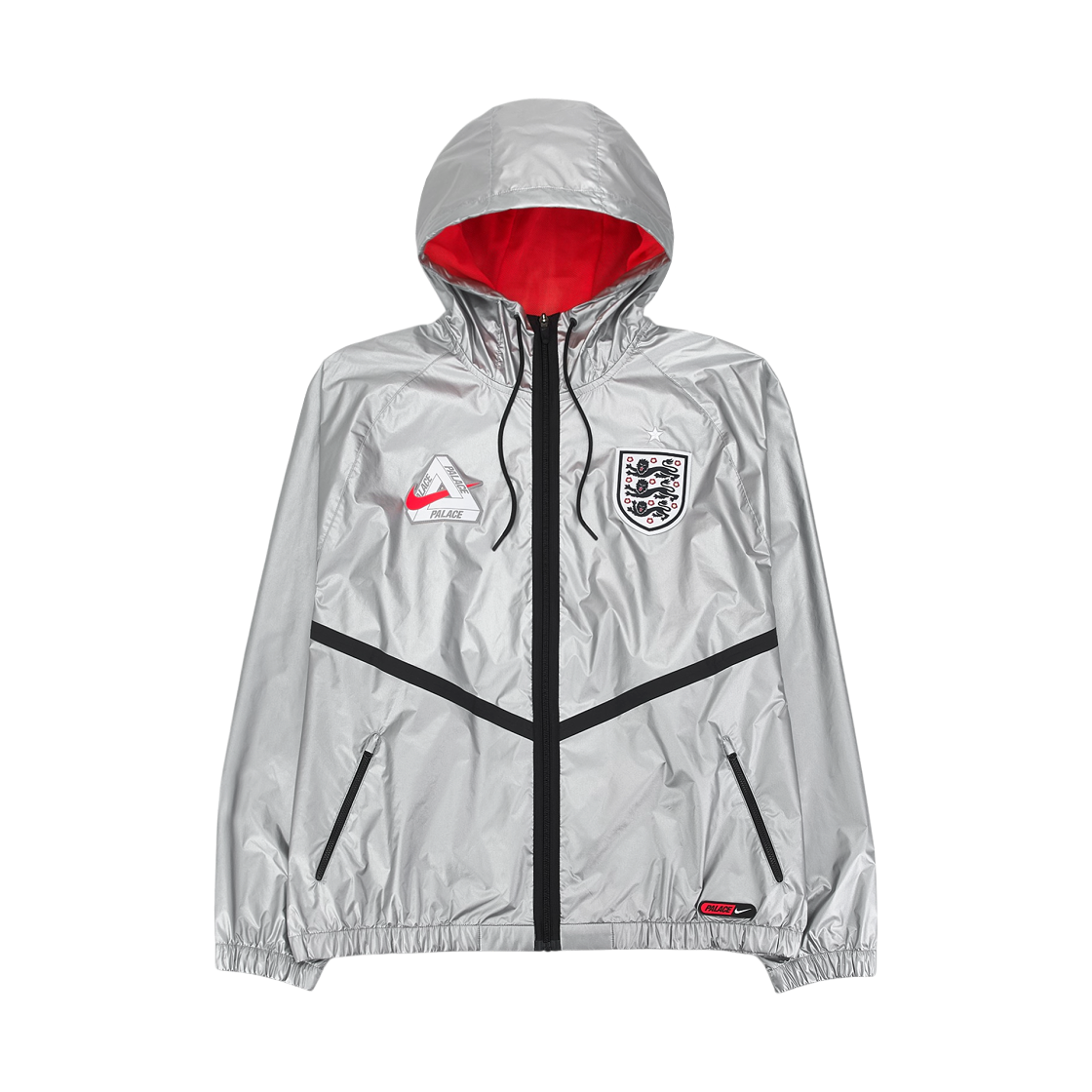 팔라스 x 나이키 잉글랜드 드라이핏 아카데미 앤섬 자켓 퓨터 그레이 브라이트 크림슨(Palace x Nike England Dri-Fit Academy Anthem Jacket Pewter Grey Bright Crimson)