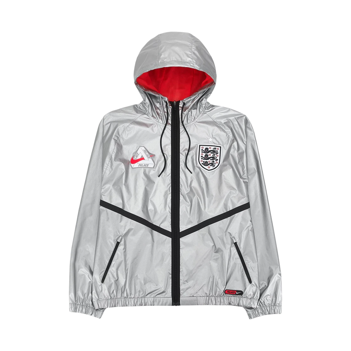 Palace Palace x Nike England Dri-Fit Academy Anthem Jacket Pewter Grey Bright Crimson · XS
