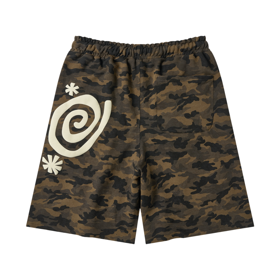 AM26SSPT08GN [KREAM 단독] AMOU Molly Camo One Tuck Sweat Bermudapants Green