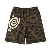 [KREAM 단독] AMOU Molly Camo One Tuck Sweat Bermudapants Green