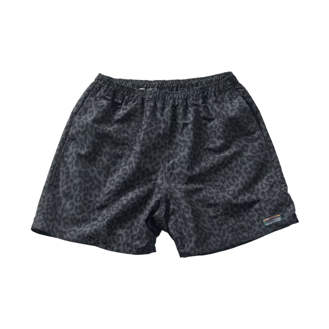 프릭스 스토어 코튼 나일론 패커블 이지 쇼츠 블랙 레오파드(Freak's Store Cotton Nylon Packable Easy Shorts Black Leopard)