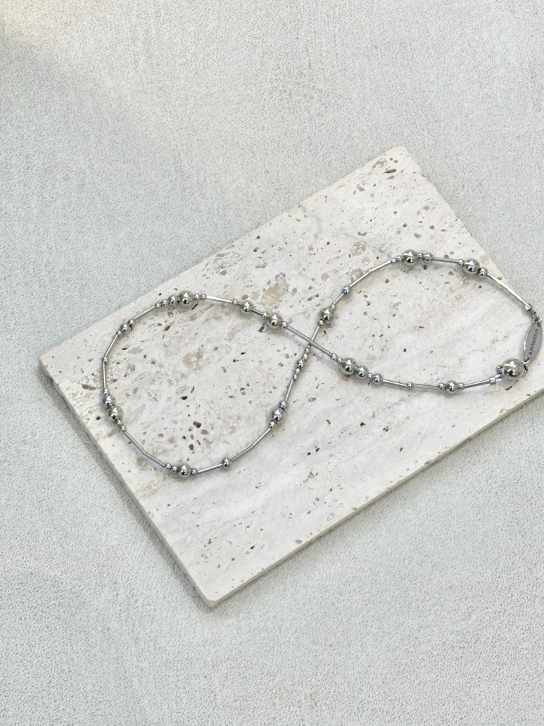 Riomeu Silver Melody Necklace 착용 스타일 - 4