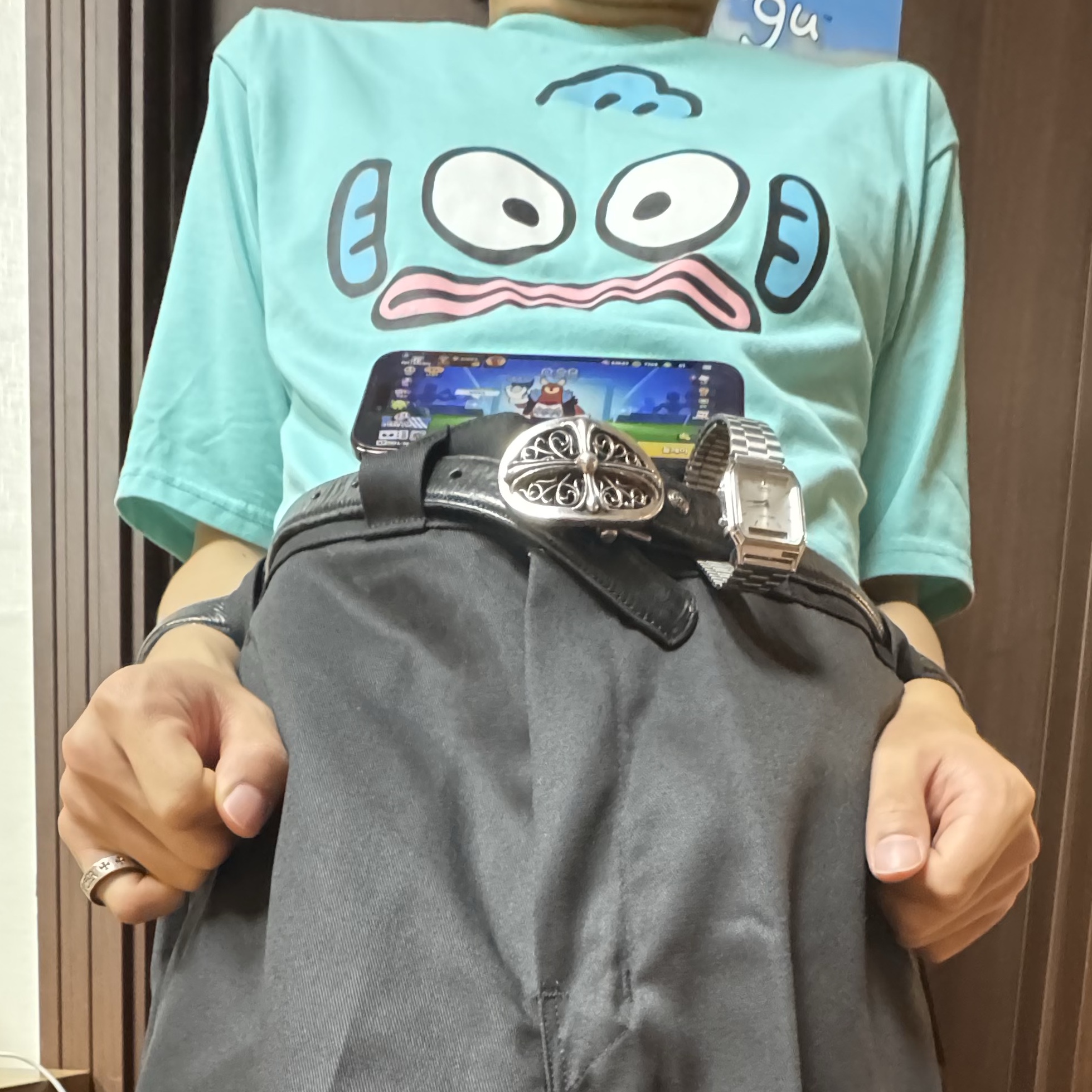 Casio AQ-230A-7AMQY, Chrome Hearts Boxer Brief Shorts Baby Pink 착용 스타일 - 3