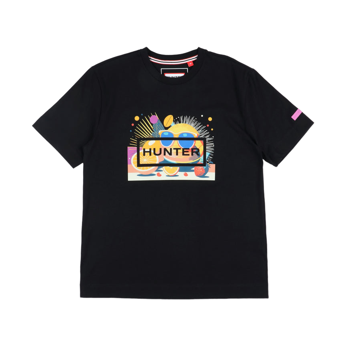 헌터 오실레이션 프린트 티셔츠 블랙(Hunter Oscillation Print T-Shirt Black)