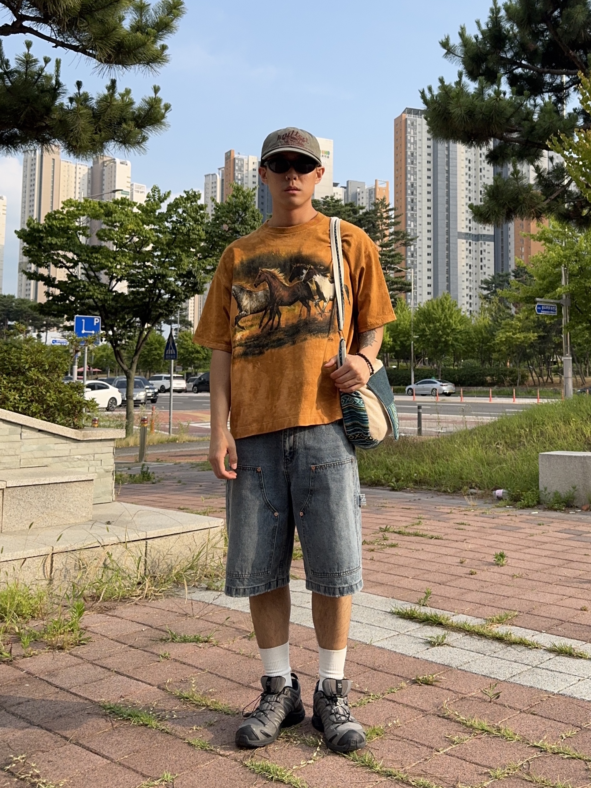 Knitted Palmtree Logo Ballcap Khaki, Oakley Eye Jacket Redux Matte Black Frame Prizm Grey Lenses High Bridge Fit 착용 스타일 - 3