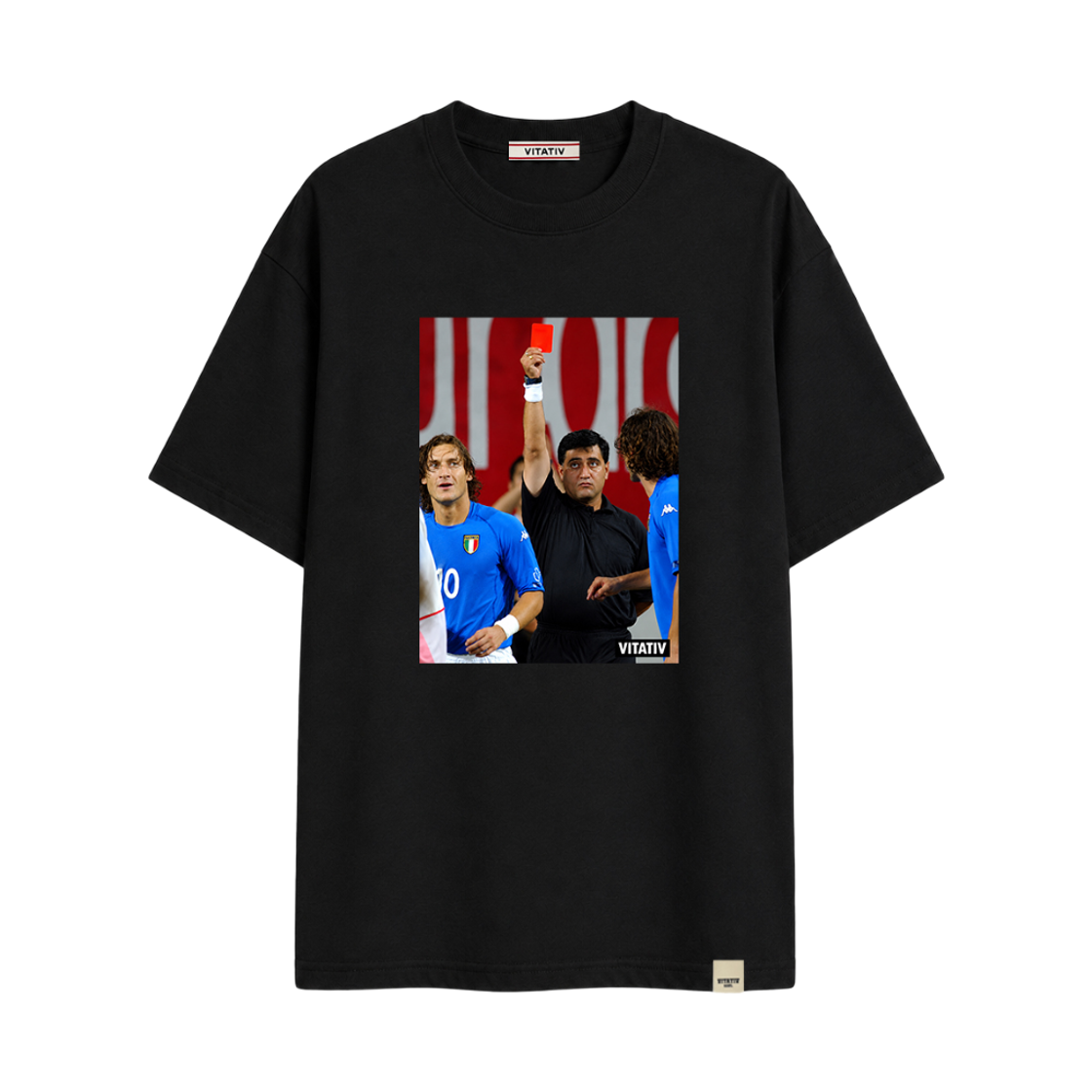 20260701t1 VITATIV Red card Tee Black