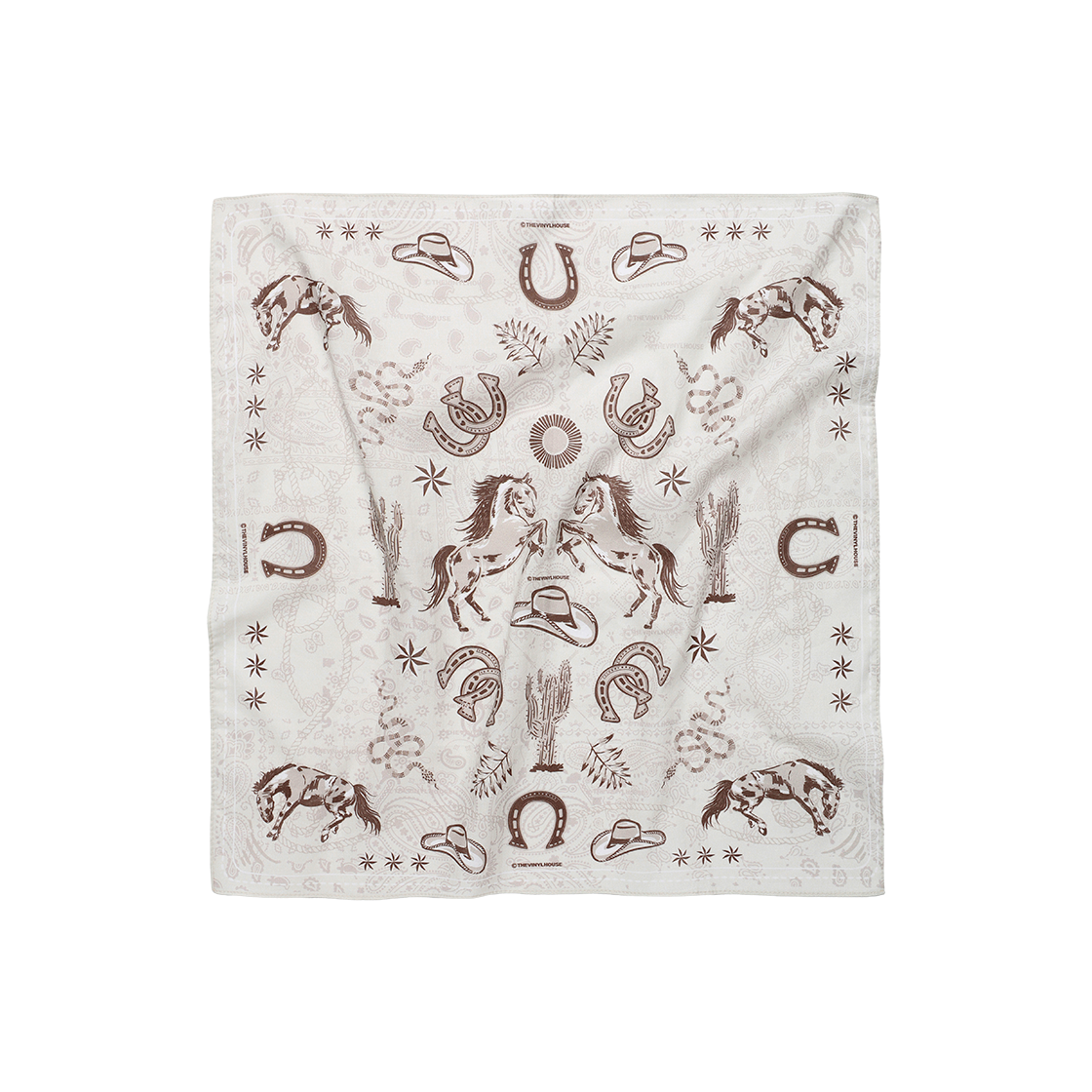더바이닐하우스 TVH 웨스턴 패턴 반다나 크림(Thevinylhouse TVH Western Pattern Bandana Cream) - 2