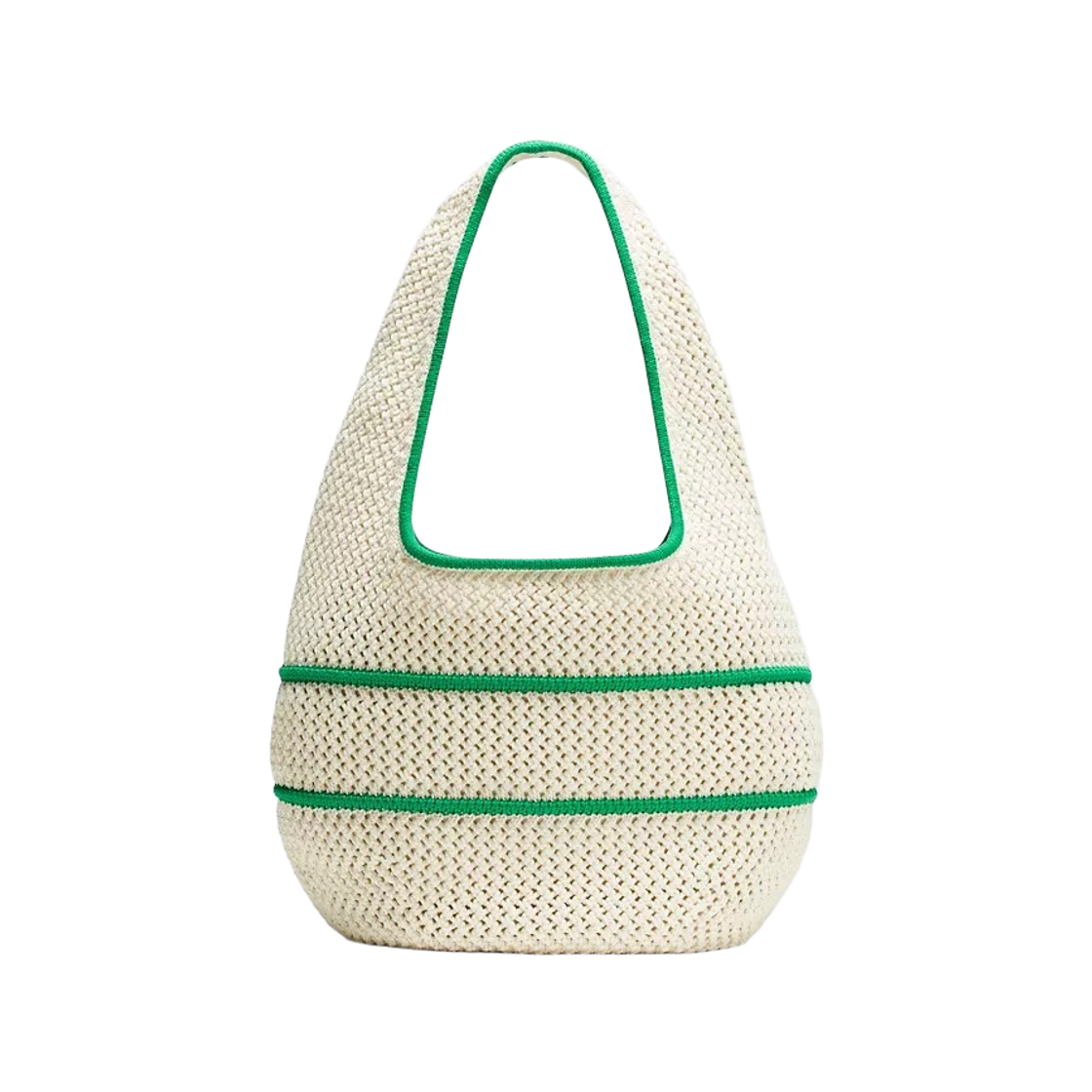 룰루레몬 코튼 크로쉐 숄더백 7L 라이트 아이보리 레이스웨이 그린(Lululemon Cotton Crochet Shoulder Bag 7L Light Ivory Raceway Green) - 2