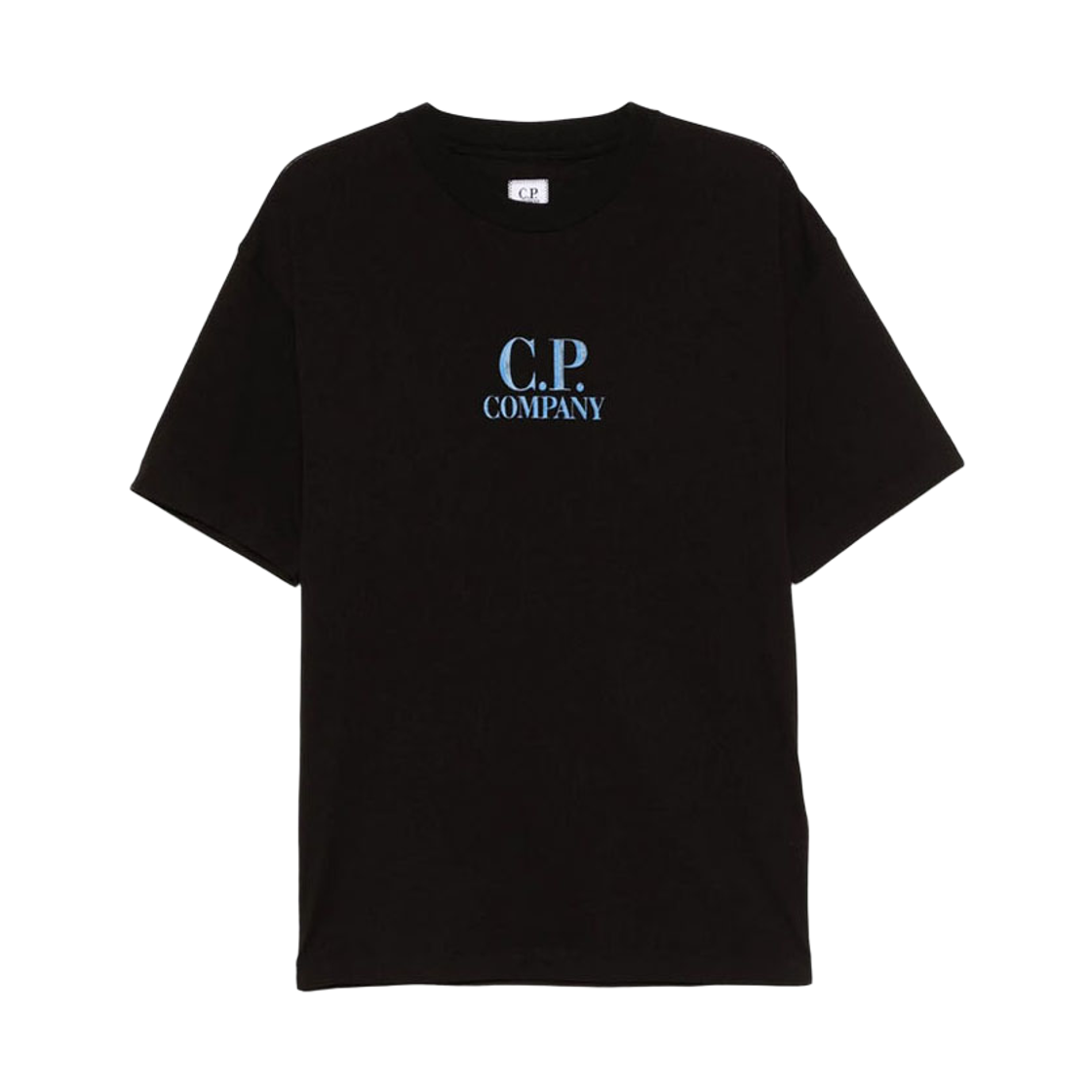 [17% 쿠폰] C.P. 컴퍼니 30/1 저지 로고 티셔츠 블랙 - 25SS([17% 쿠폰] C.P. Company 30/1 Jersey Logo T-Shirt Black - 25SS) - 1