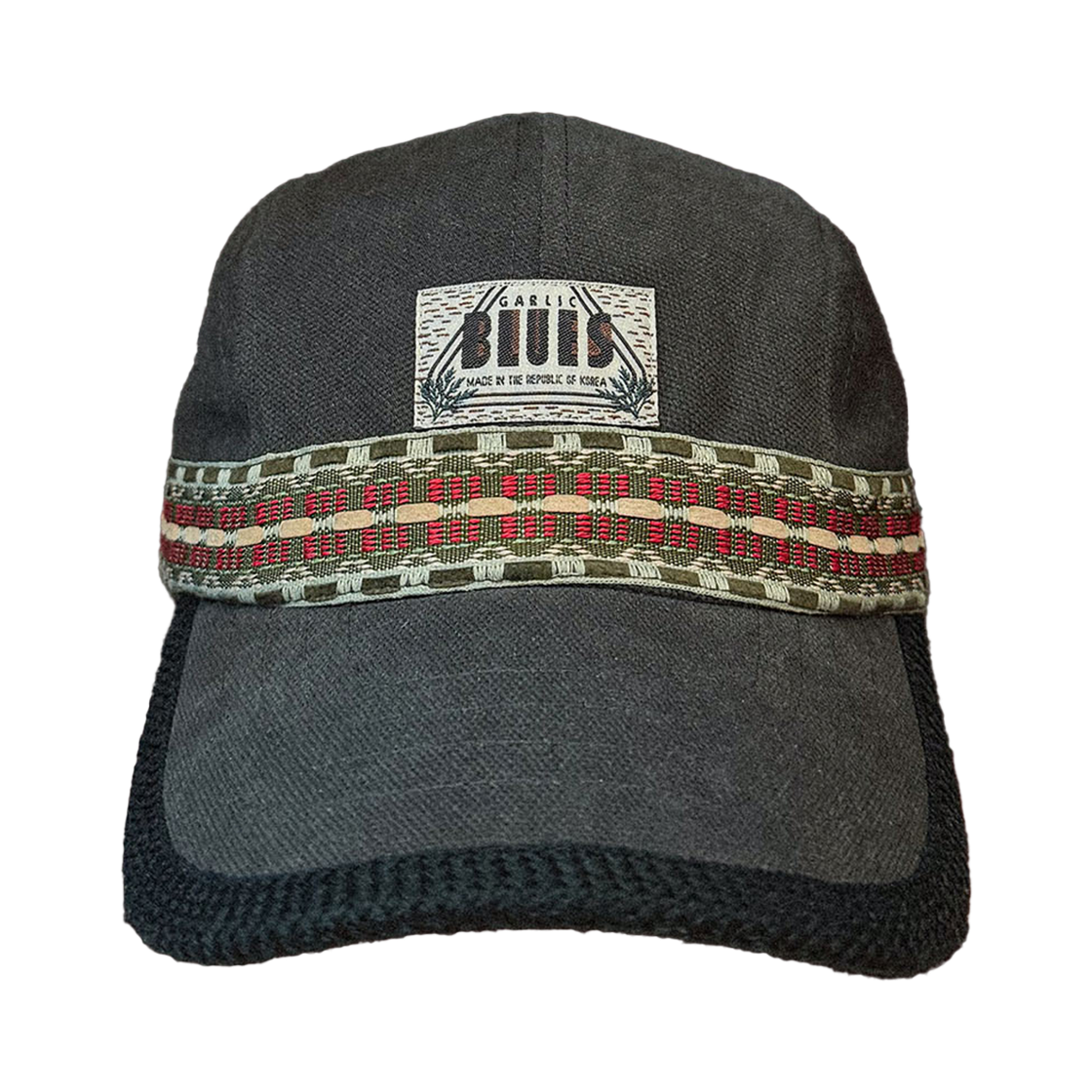 갈릭블루스 트라이벌 자카드 캠프 캡 차콜&아보카도(GARLICBLUES Tribal Jacquard Camp Cap Charcoal & Avocado)
