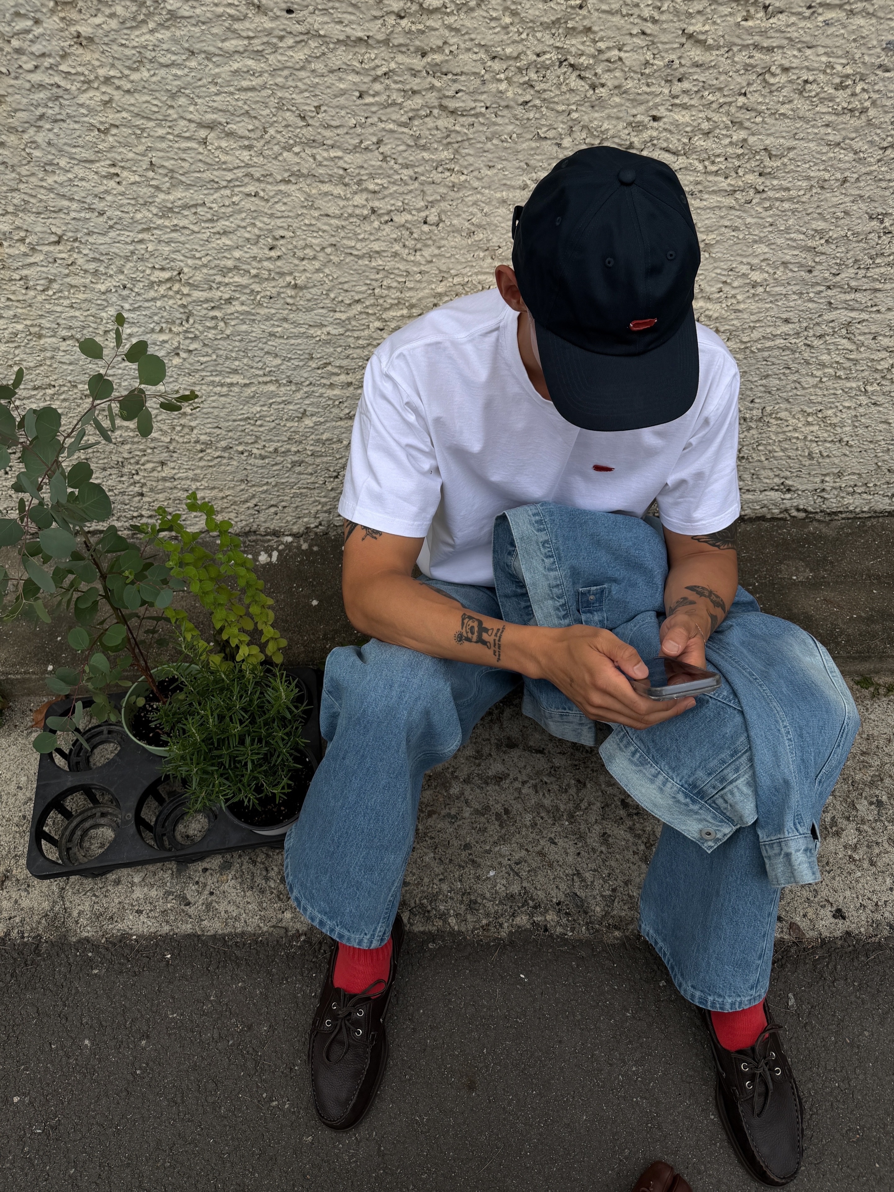 AKRYL Icon Cap Navy - 26FW 착용 스타일 - 4