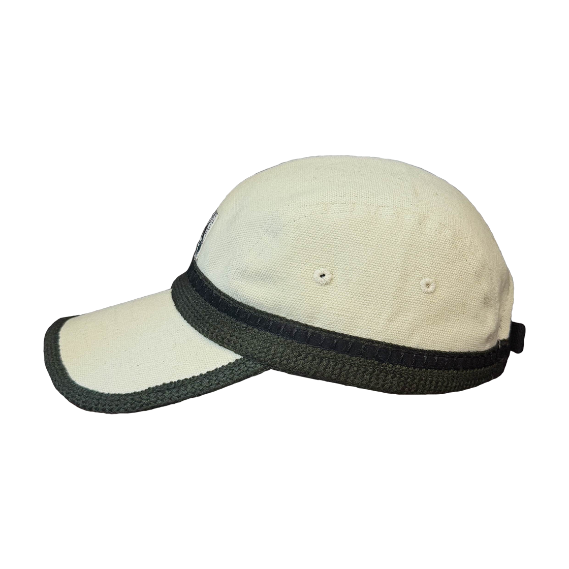 갈릭블루스 카키 불렛 스트랩 캠프 캡 아이보리(GARLICBLUES Khaki Bullet Stripe Camp Cap Ivory) - 2