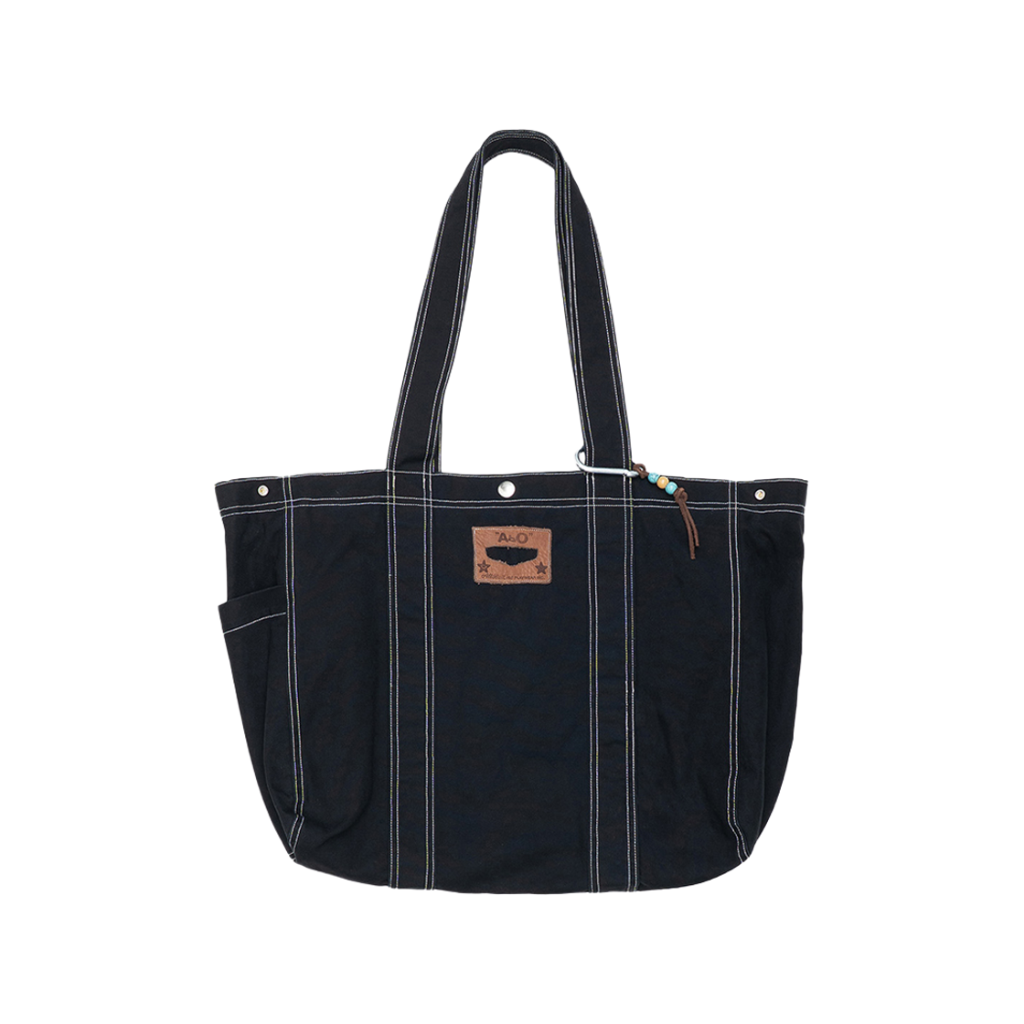 에이비오 캔버스 토트 백 블랙 캔버스(ABO Canvas Tote Bag Black Canvas)