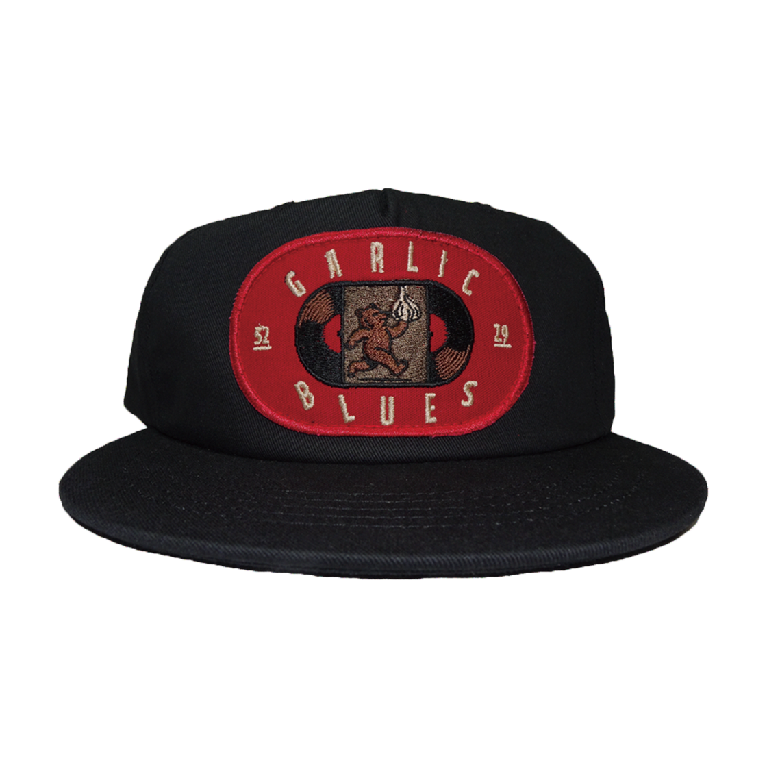 갈릭블루스 01 "런" 플랫 캡 블랙(GARLICBLUES 01 "Run" Flat Cap Black)