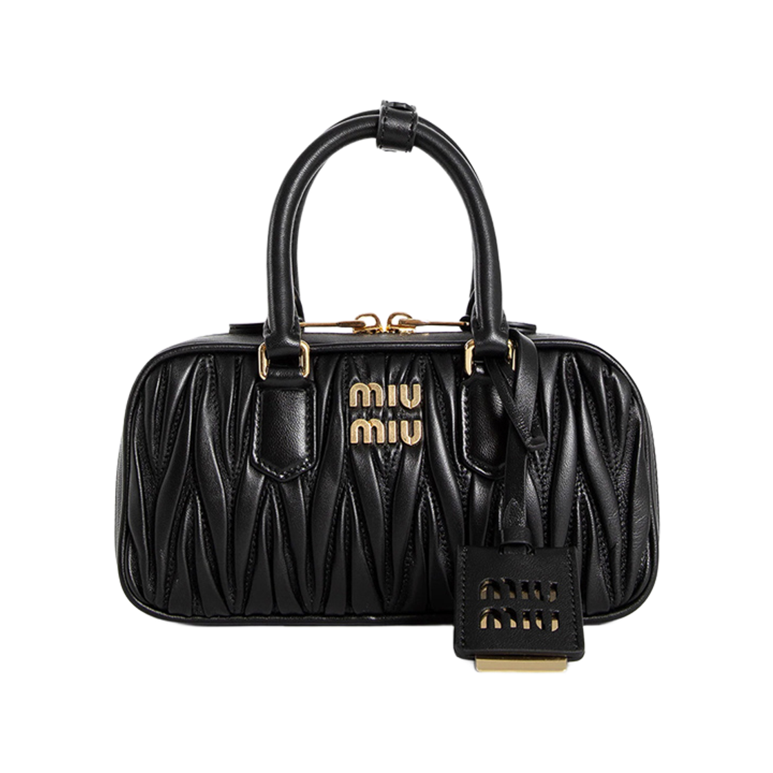 [17% 쿠폰] 미우미우 마틀라세 아르카디 미니 크로스 토트백 블랙 - 26SS([17% 쿠폰] Miu Miu Matelassé Arcadi Mini Crossbody Tote Bag Black - 26SS)