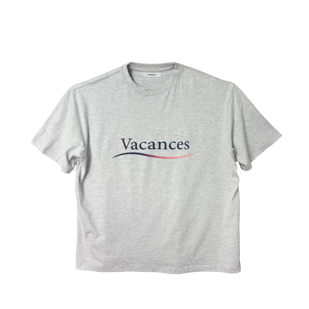 논노드 바캉스 티셔츠 화이트 멜란지(Nonnod Vacances T-Shirt White Melange)