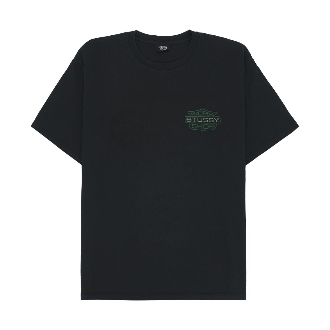 스투시 x 아워레가시 뱃지 피그먼트 다이드 티셔츠 내츄럴 오버다이드 블랙(Stussy x Our Legacy Badge Pig. Dyed T-Shirt Natural Overdyed Black) - 4