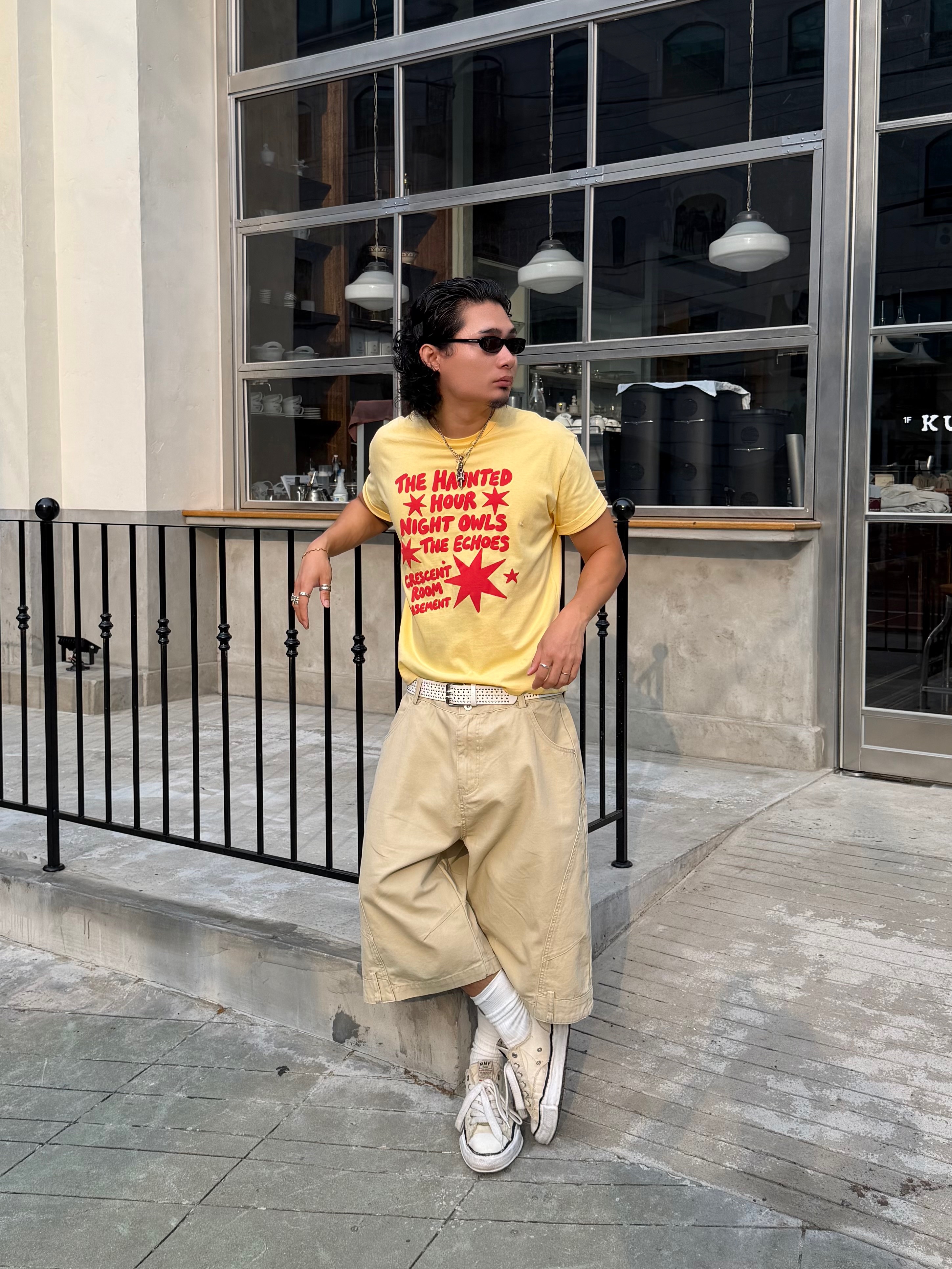 Maison Mihara Yasuhiro Peterson OG Sole Canvas Low Sneakers White, Chrome Hearts Cemetery Ring Silver 착용 스타일 - 3