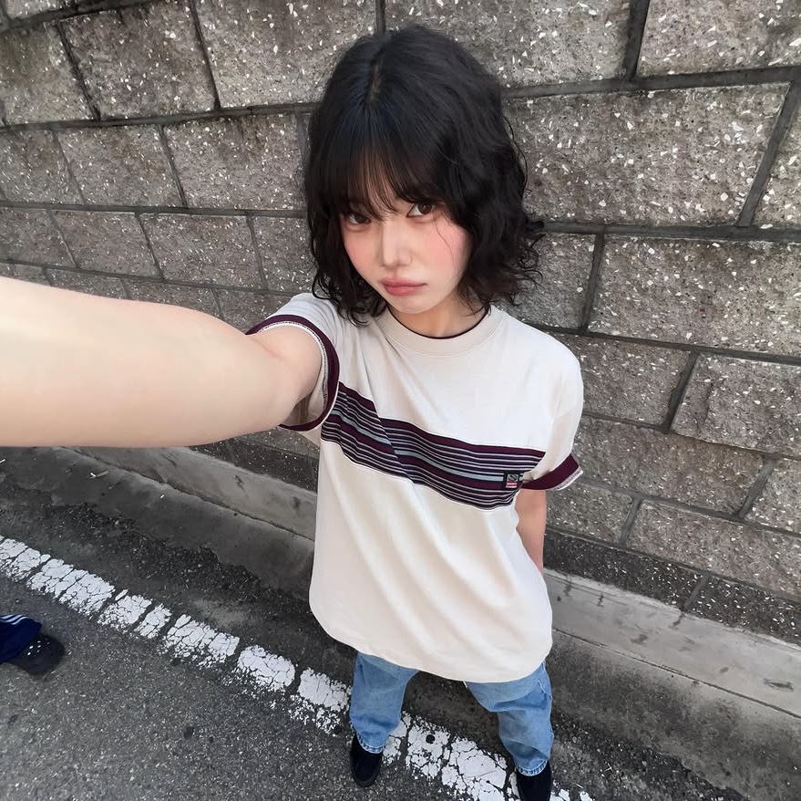 SPORT CHAMBER Spectrum T-shirt LIGHT BEIGE 착용 스타일 - 2