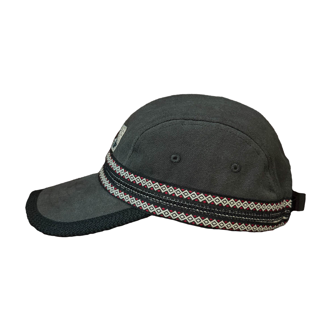 갈릭블루스 트라이벌 자카드 캠프 캡 차콜&레이디버그(GARLICBLUES Tribal Jacquard Camp Cap Charcoal & Ladybug) - 2