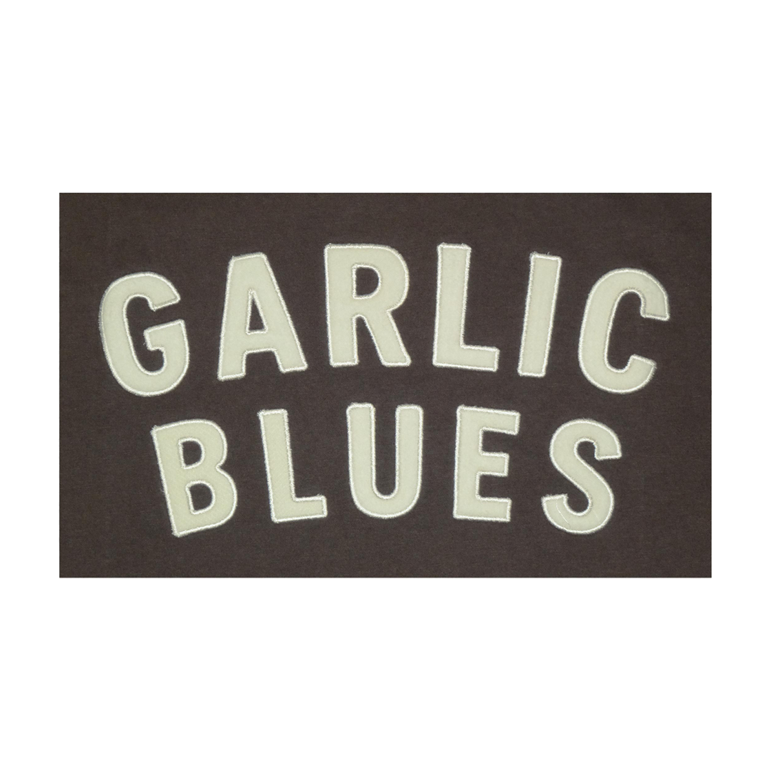 갈릭블루스 04 "갈릭 블루스" 아플리케 로고 티셔츠 브라운(GARLICBLUES 04 "Garlic Blues" Appliqué Logo T-Shirt Brown) - 4