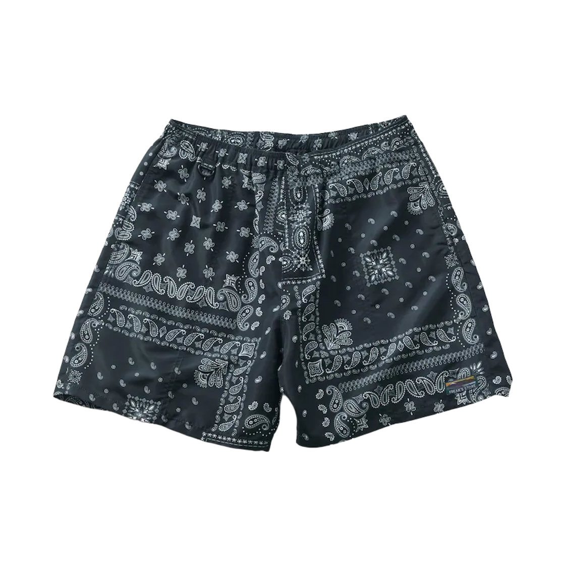 프릭스 스토어 코튼 나일론 패커블 이지 쇼츠 블랙 반다나(Freak's Store Cotton Nylon Packable Easy Shorts Black Bandana) - 1