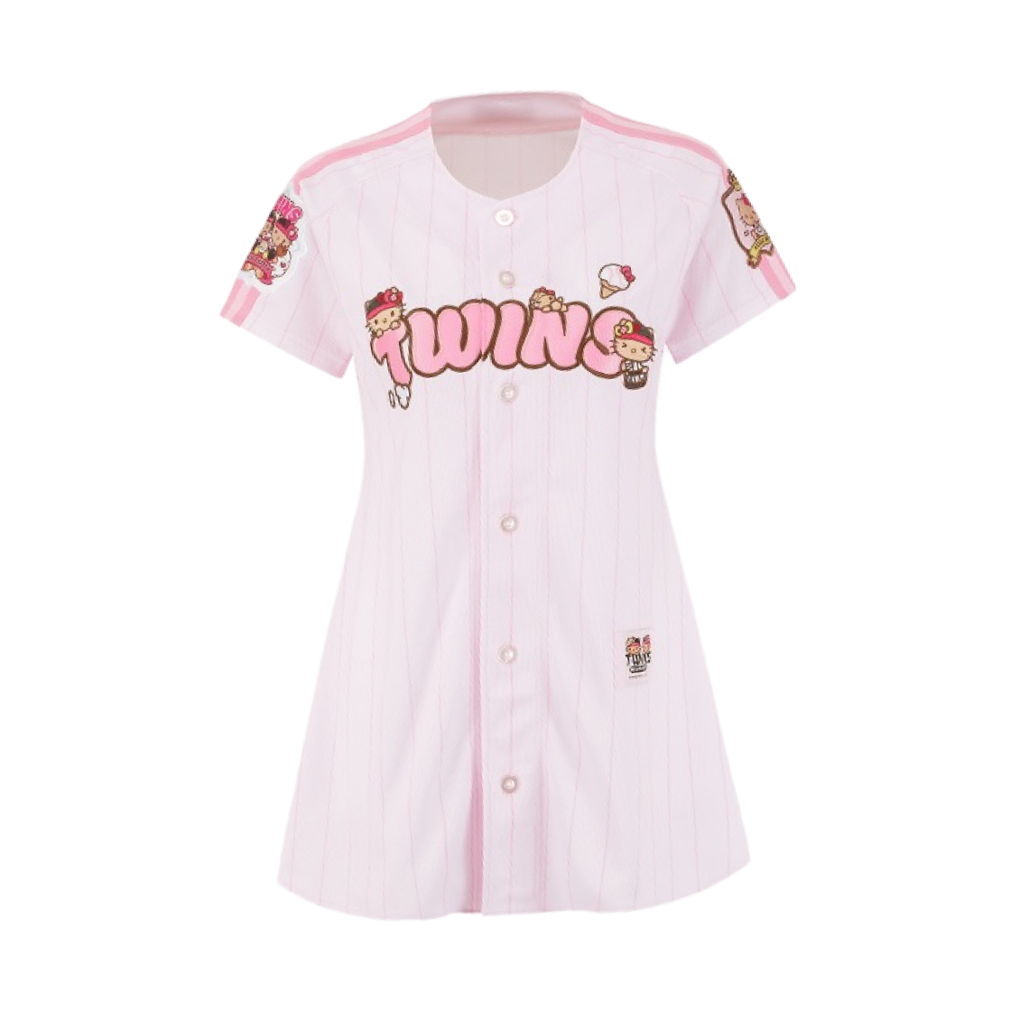 LG 트윈스 x 태닝 헬로 키티 원피스 핑크 팝 유니폼 화이트 핑크 (논 마킹 버전)(LG Twins x Tanning Hello Kitty Dress Pink Pop Jersey White Pink (Non Marking Ver.))