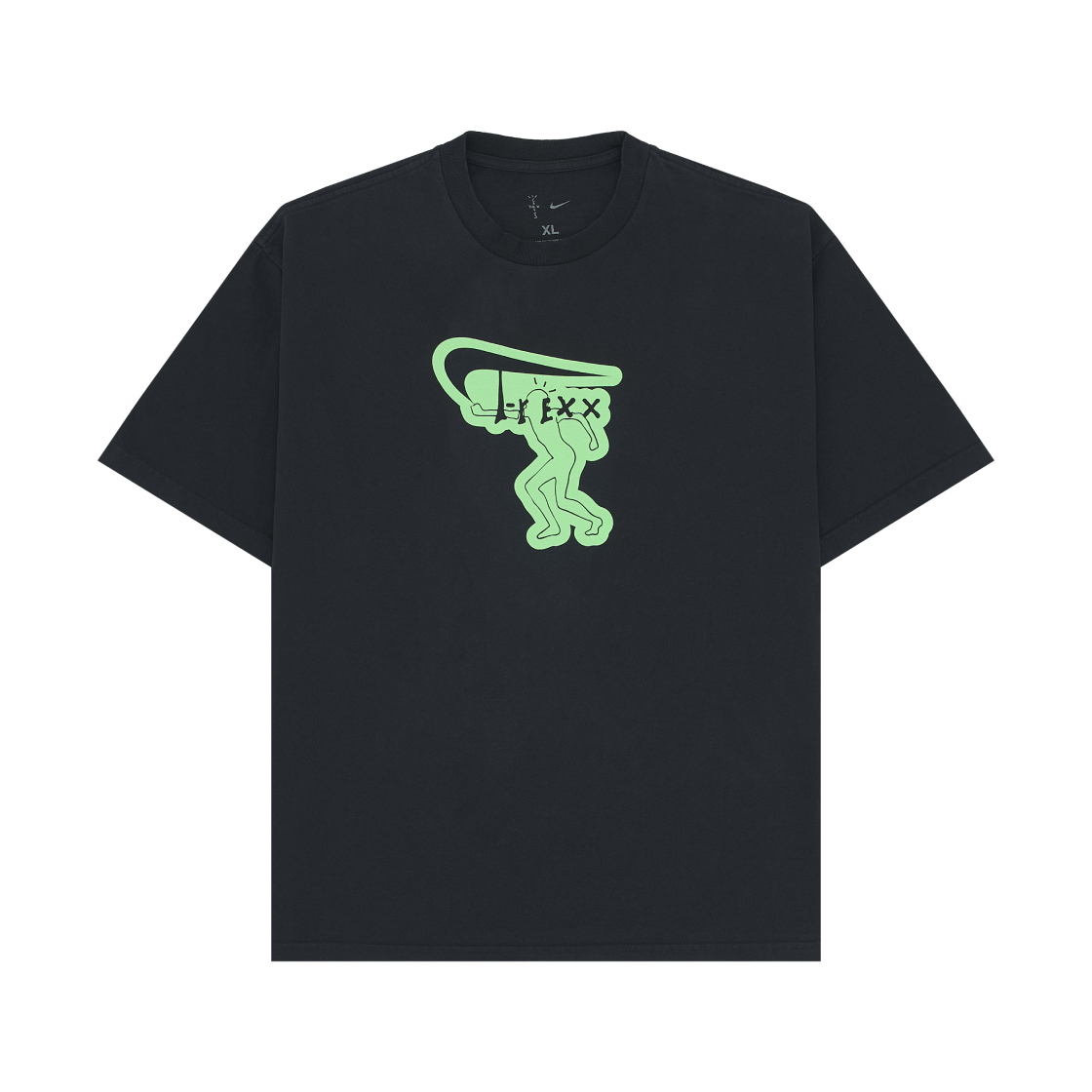 - Nike x Travis Scott Cactus Jack T-Rexx Glow in The Dark T-Shirt Black