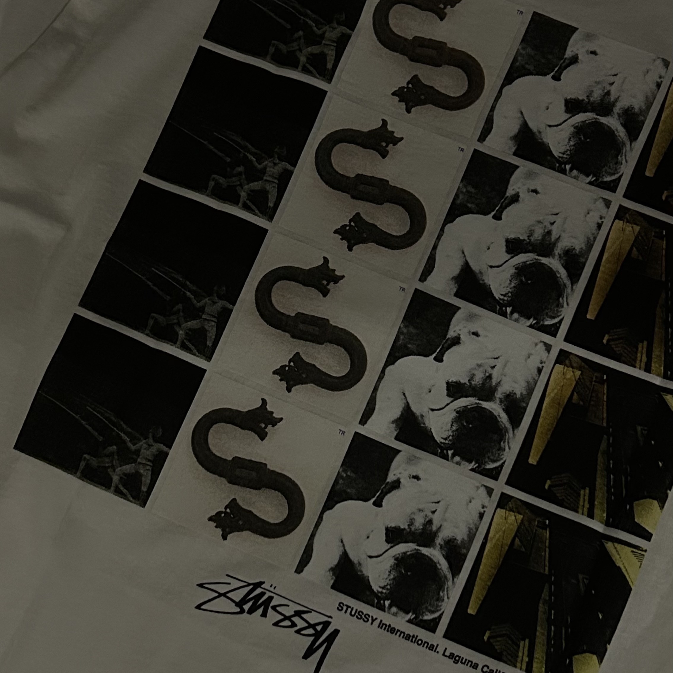 Stussy Grid T-Shirt White 착용 스타일
