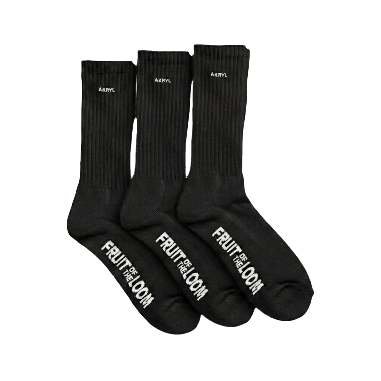 아크릴 프루츠 아이콘 삭스 블랙 - 26FW(AKRYL Fruits Icon Socks Black - 26FW)