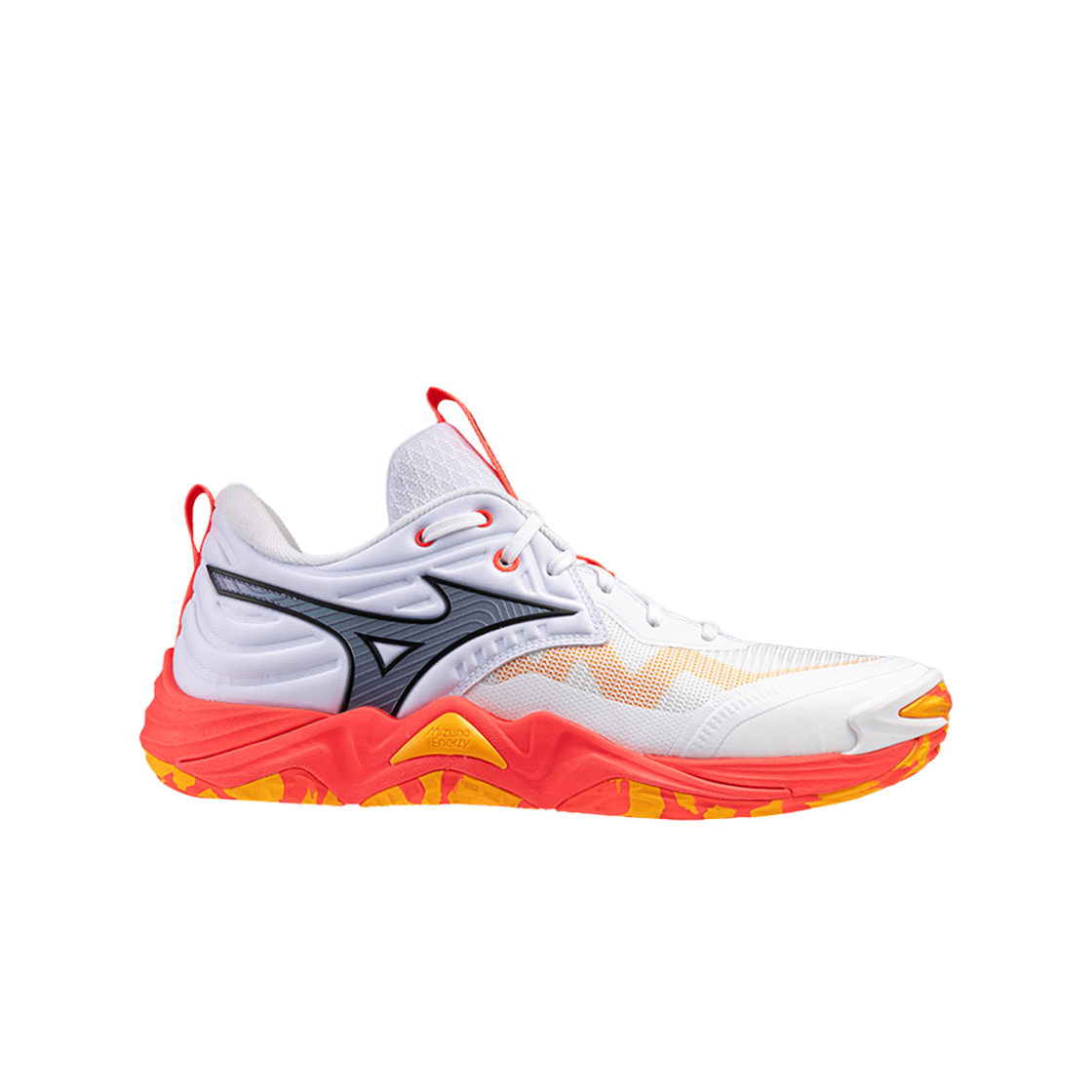 V1GA251201 Mizuno Wave Momentum Elite White Fiery Coral 2