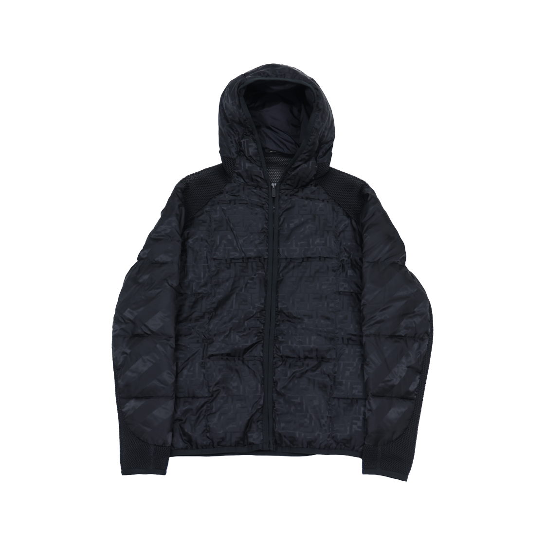 ITRETCOL4U2J Fendi FAF556 Nylon Windbreaker Jacket Black