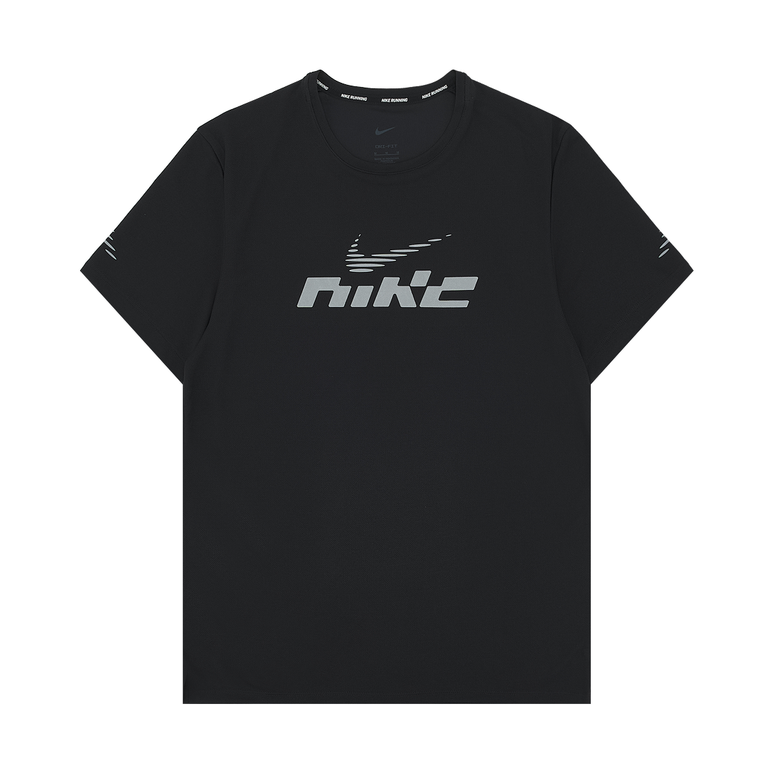 IB4128-010 Nike Miler Flash Dri-Fit UV Short Sleeve Running Top Black - Asia