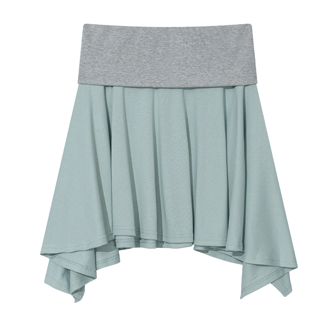 어글리쉐도우 소프트 콘트라스트 플레어 스커트(민트)(Uglyshadow Soft Contrast Flare Skirt(Mint)) - 2