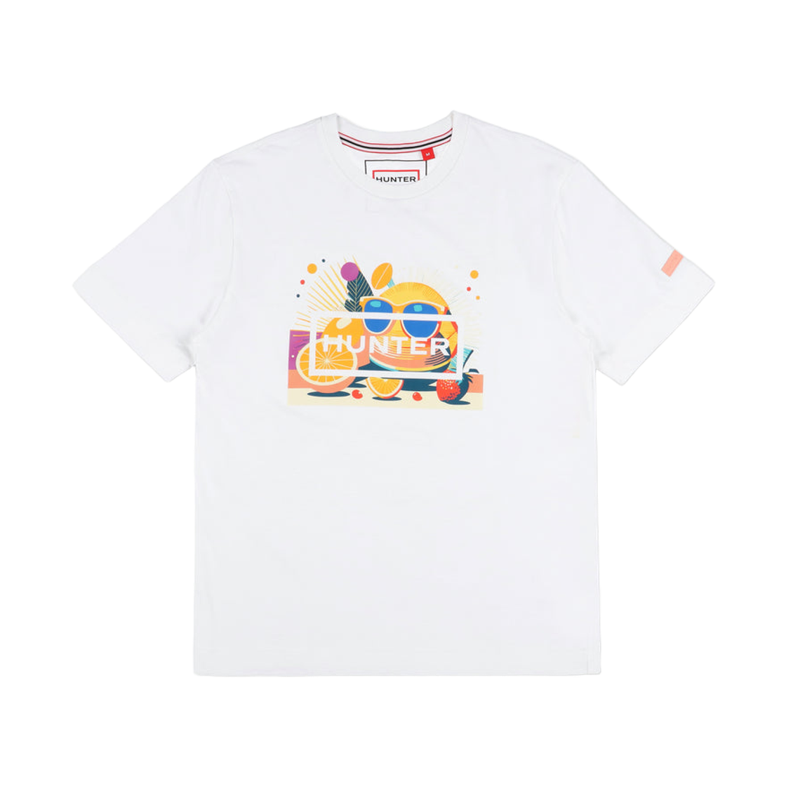 헌터 오실레이션 프린트 티셔츠 화이트(Hunter Oscillation Print T-Shirt White)