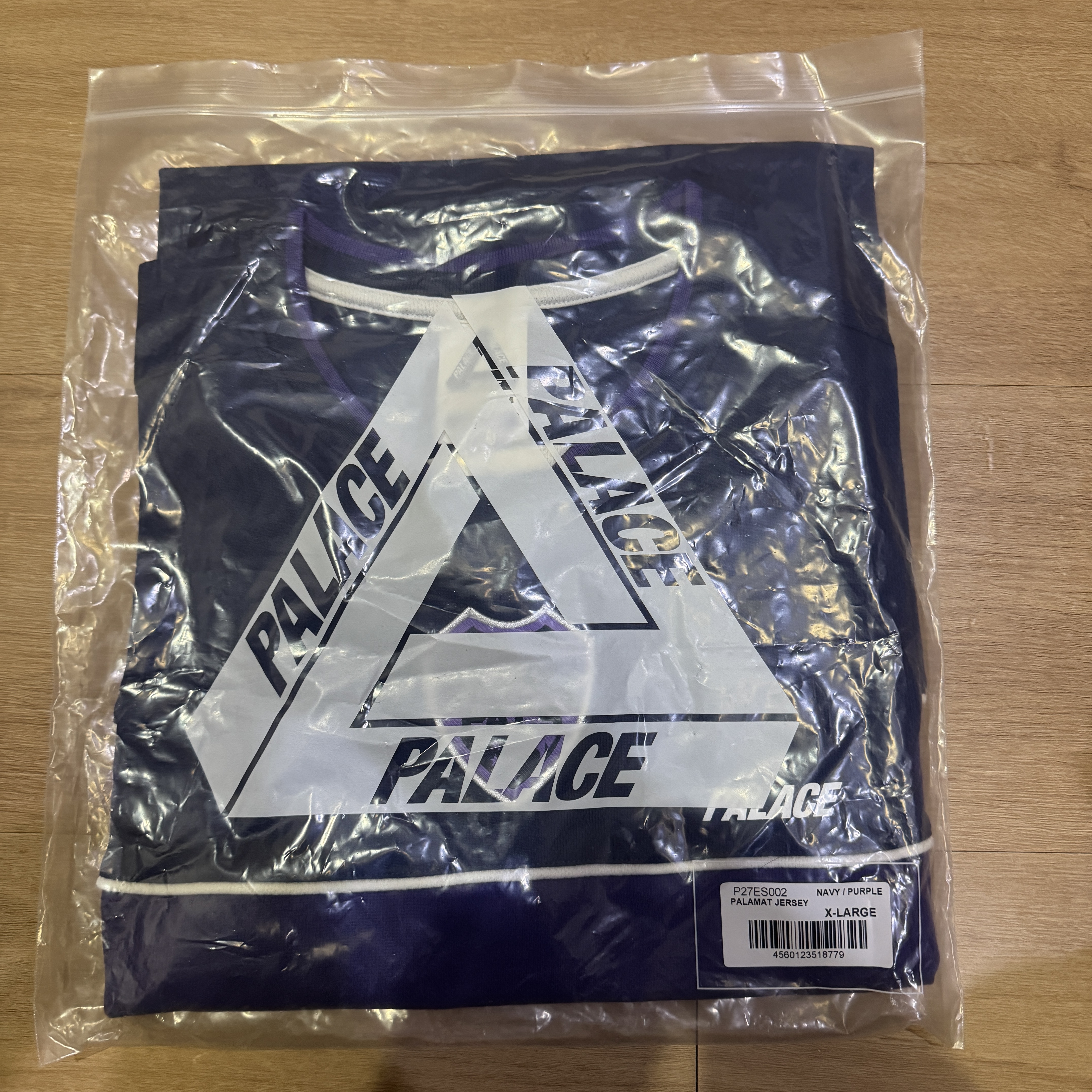 Palace Palamat Jersey Navy Purple - 24FW 착용 스타일