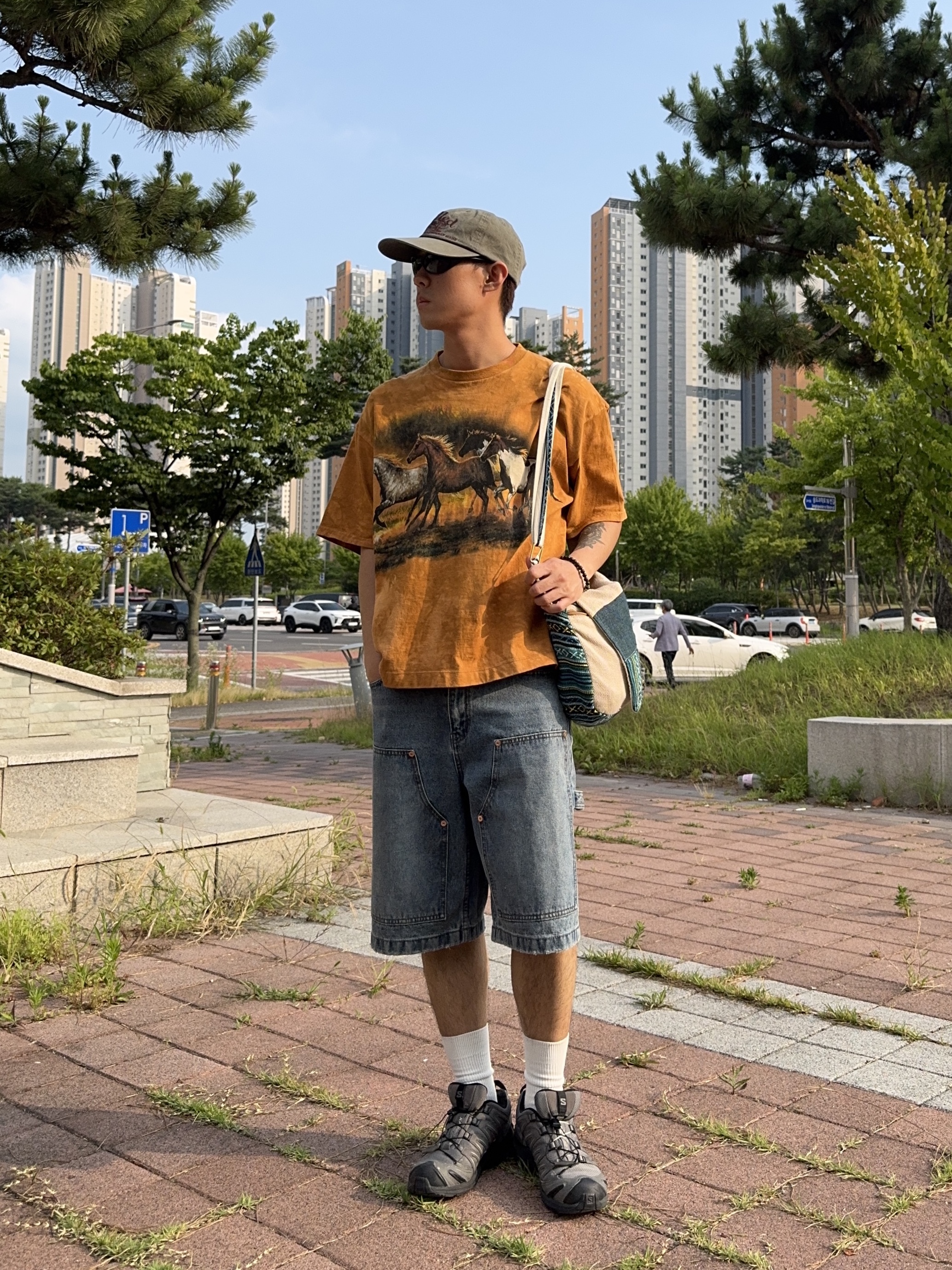 Knitted Palmtree Logo Ballcap Khaki, Oakley Eye Jacket Redux Matte Black Frame Prizm Grey Lenses High Bridge Fit 착용 스타일 - 4